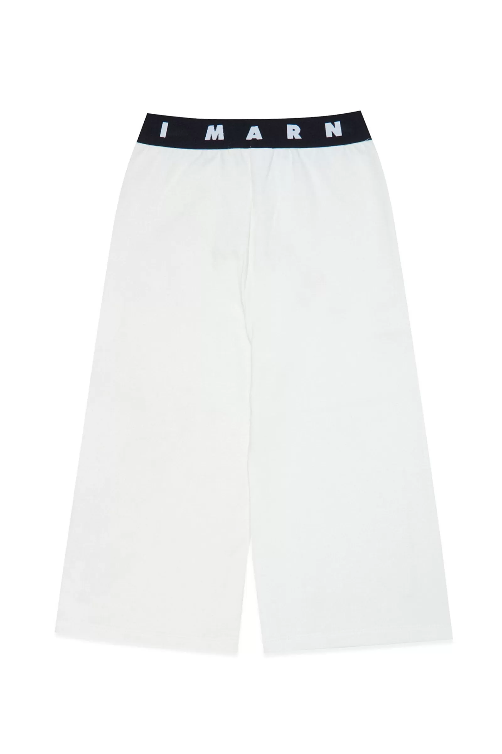 Pantaloni<MARNI Pantaloni Bianchi In Cotone Con Faccia Stampata Latte