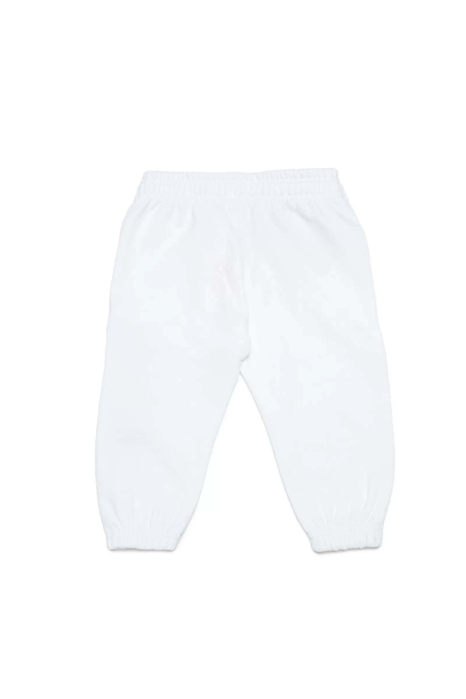 Pantaloni E Shorts<DIESEL Pantaloni Bianchi In Felpa Con Logo A Contrasto Bianco