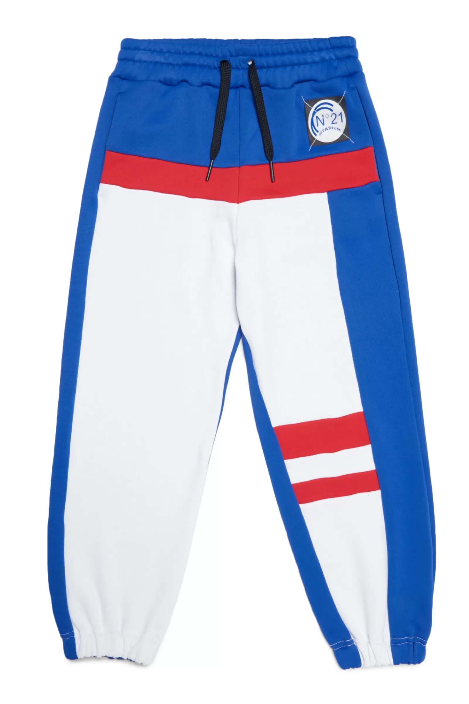 Pantaloni E Shorts<N°21 Pantaloni Blu Con Logo Stadium Anni Ottanta Bluette Attivo