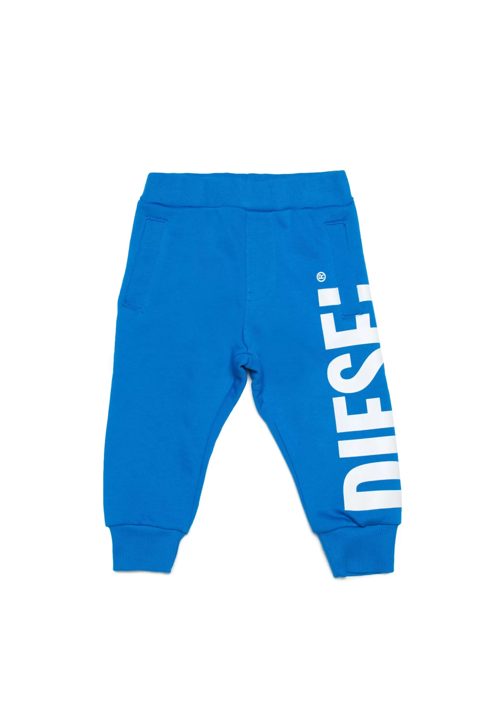 Pantaloni E Shorts<DIESEL Pantaloni Blu In Cotone Con Logo Extra-Large Blu Principessa