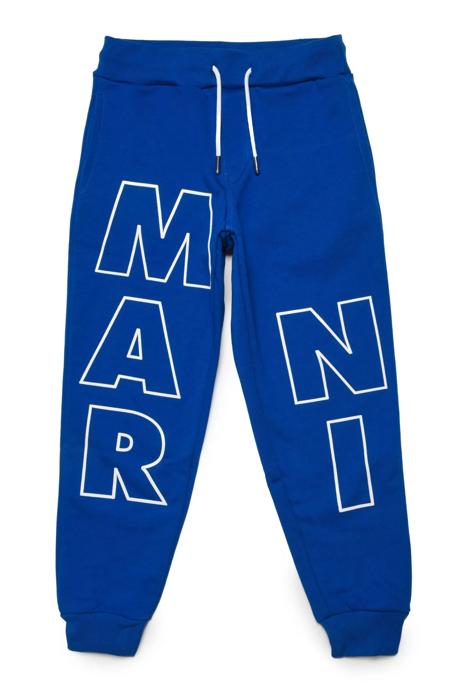 Pantaloni<MARNI Pantaloni Blu In Felpa Con Logo Displaced Blu Surf The Web