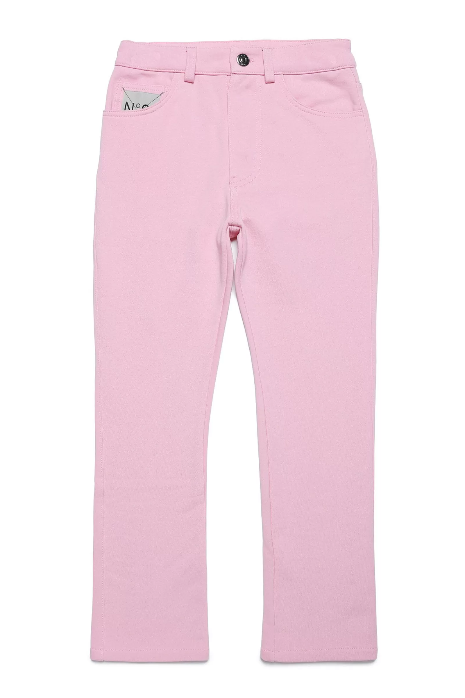 Pantaloni<N°21 Pantaloni Cinque Tasche In Felpa Rosa Caramella