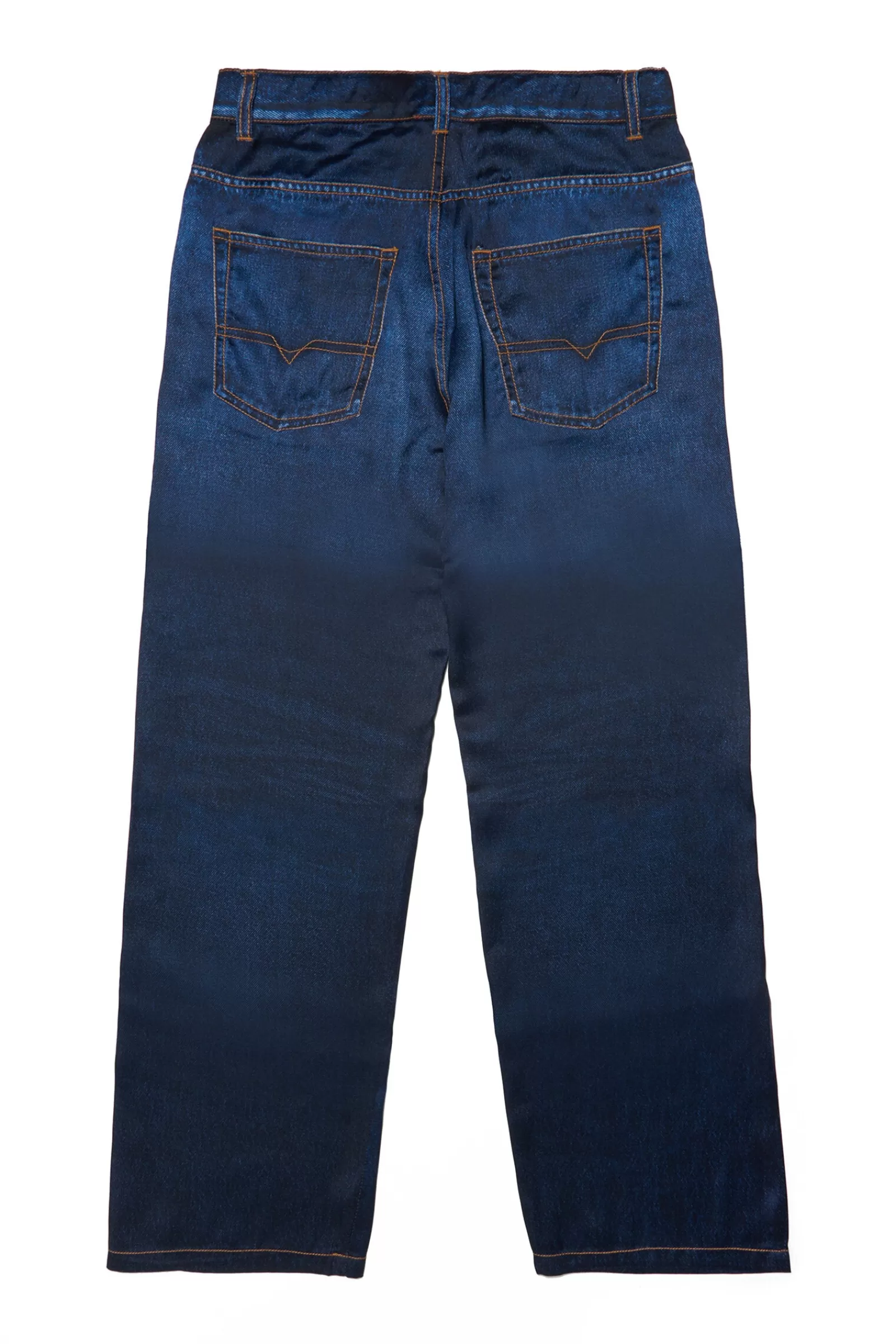 Pantaloni E Shorts<DIESEL Pantaloni Con Stampa Digitale Denim Blu Navy Scuro