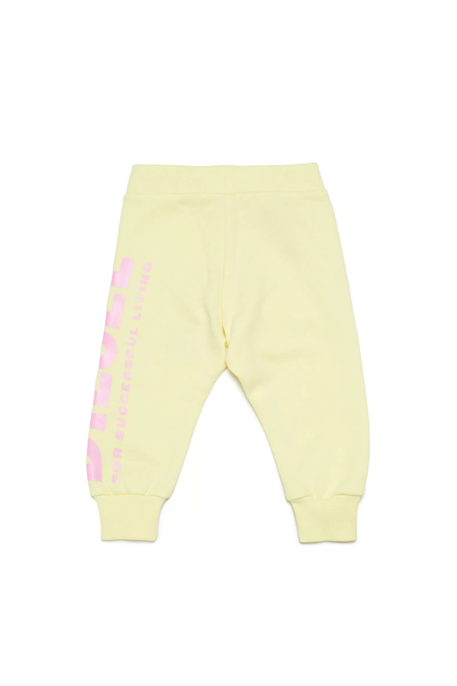 Pantaloni E Shorts<DIESEL Pantaloni Gialli In Cotone Con Logo Extra-Large Limonata