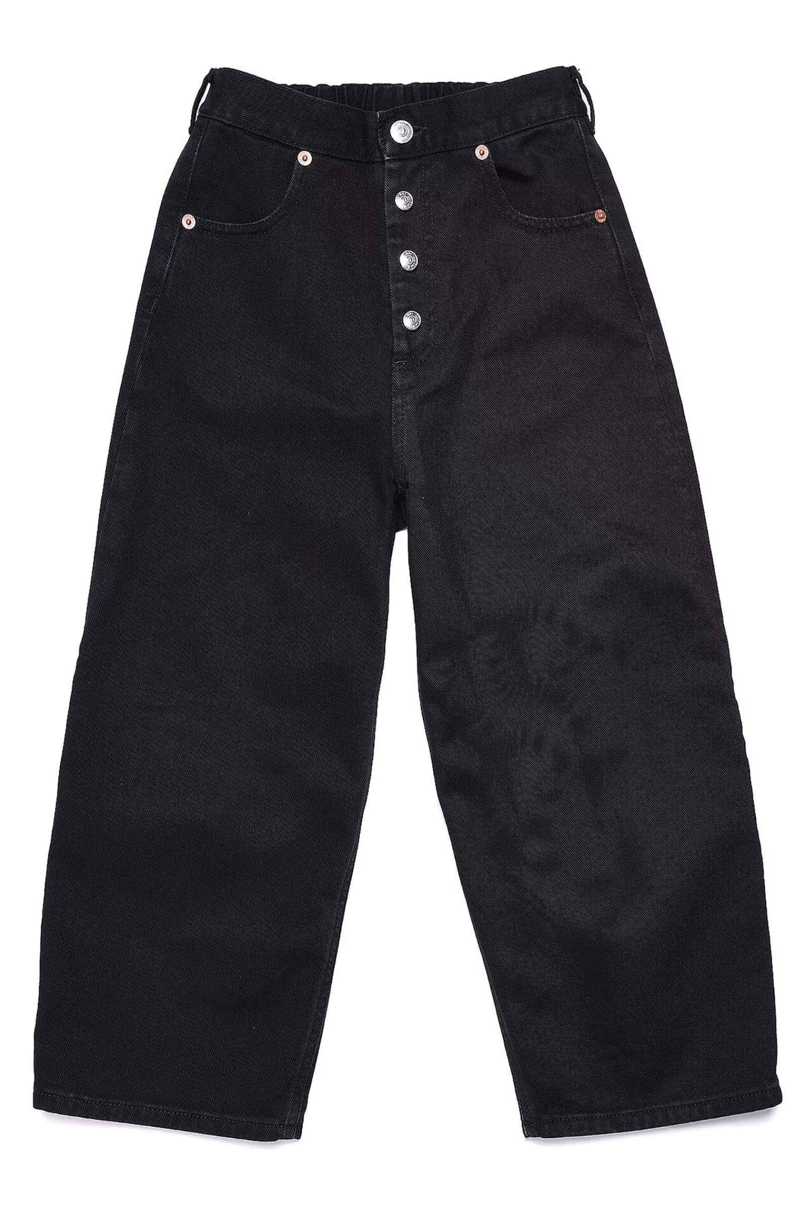 Jeans<MM6 MAISON MARGIELA Pantaloni In Denim Con Fit Wide Nero