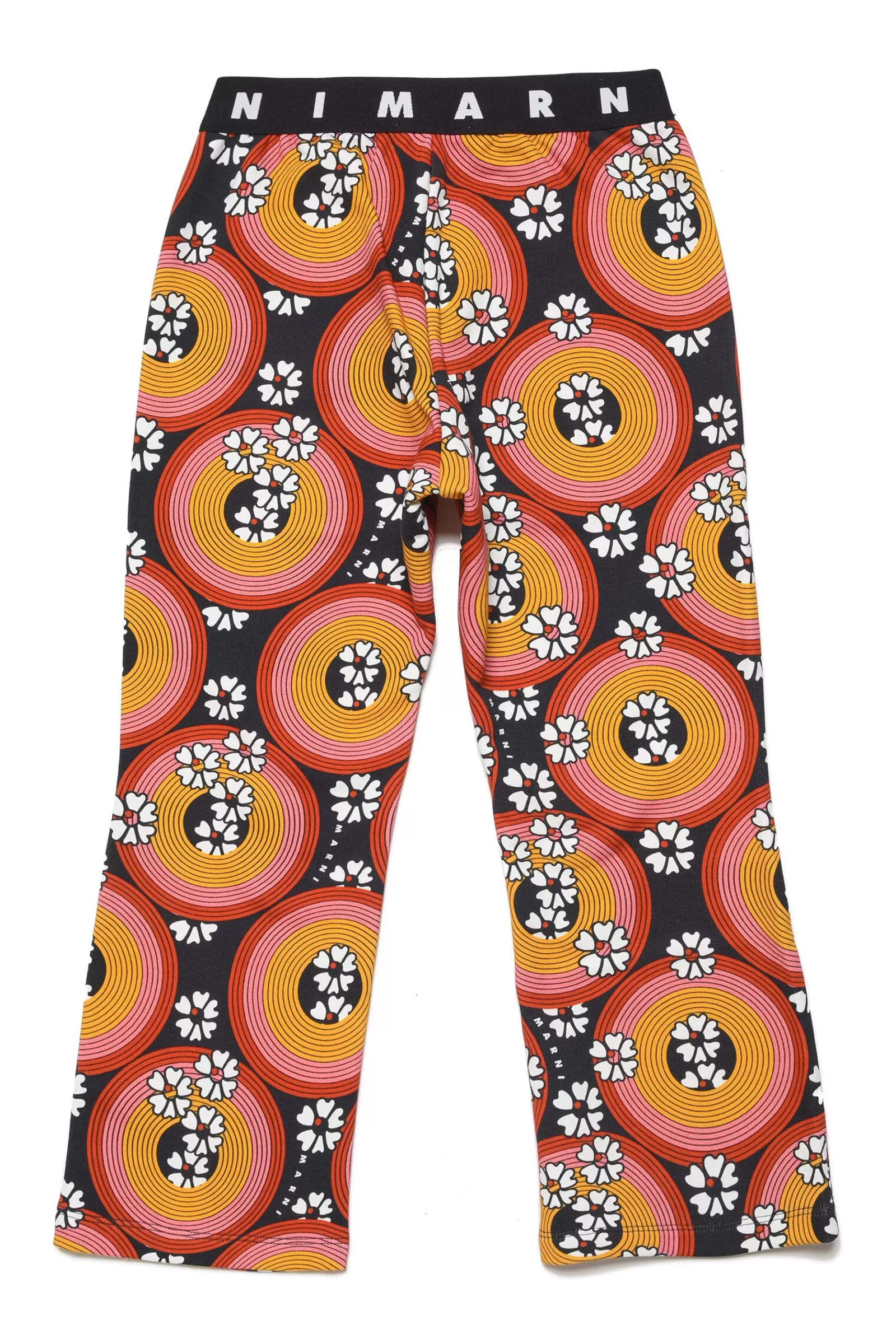 Pantaloni<MARNI Pantaloni In Felpa A Motivo Allover Circles 70'S Nero Denim