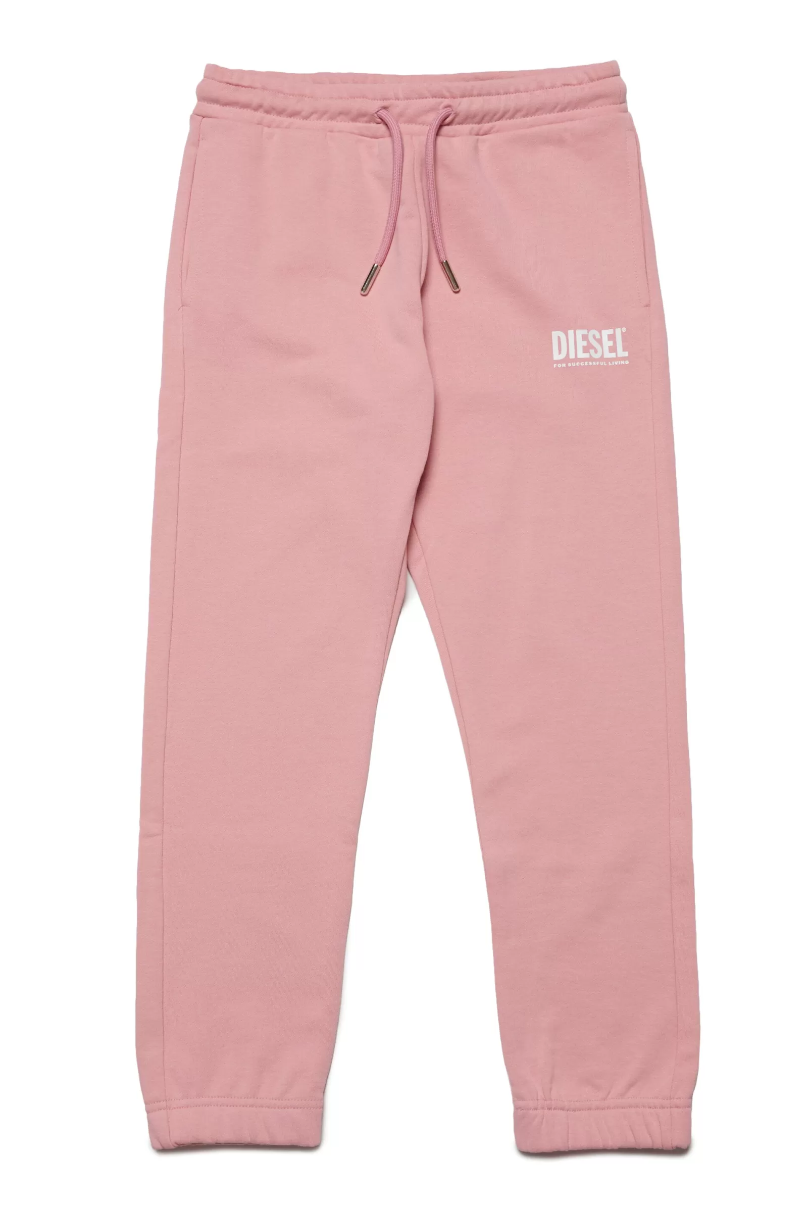 Pantaloni<DIESEL Pantaloni In Felpa Con Logo Rosa Caramella