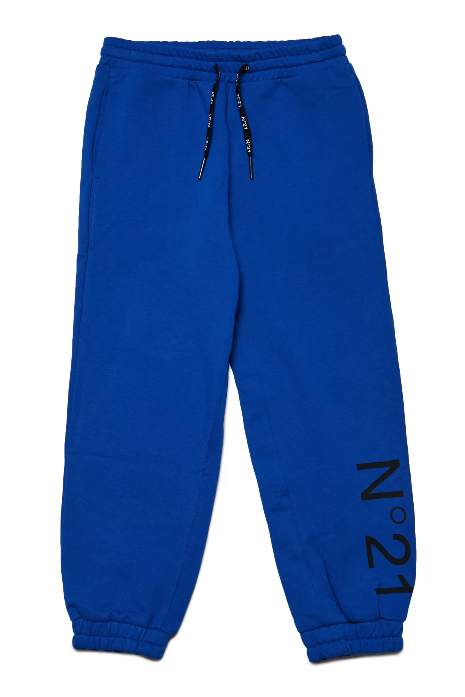 Pantaloni<N°21 Pantaloni In Felpa Con Logo Blu Brillante