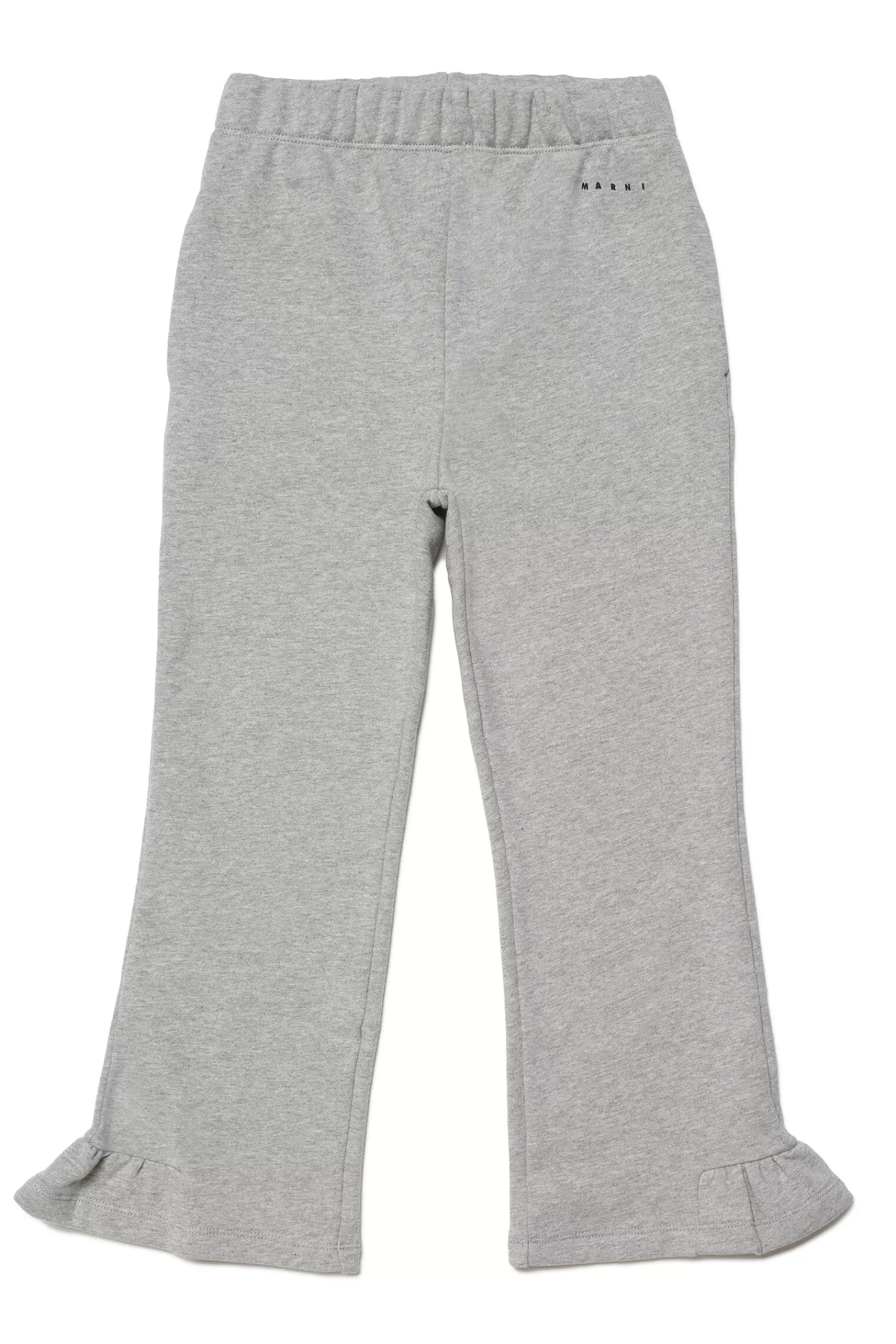 Pantaloni<MARNI Pantaloni In Felpa Con Rouches Sul Fondo Grigio Inox Melange