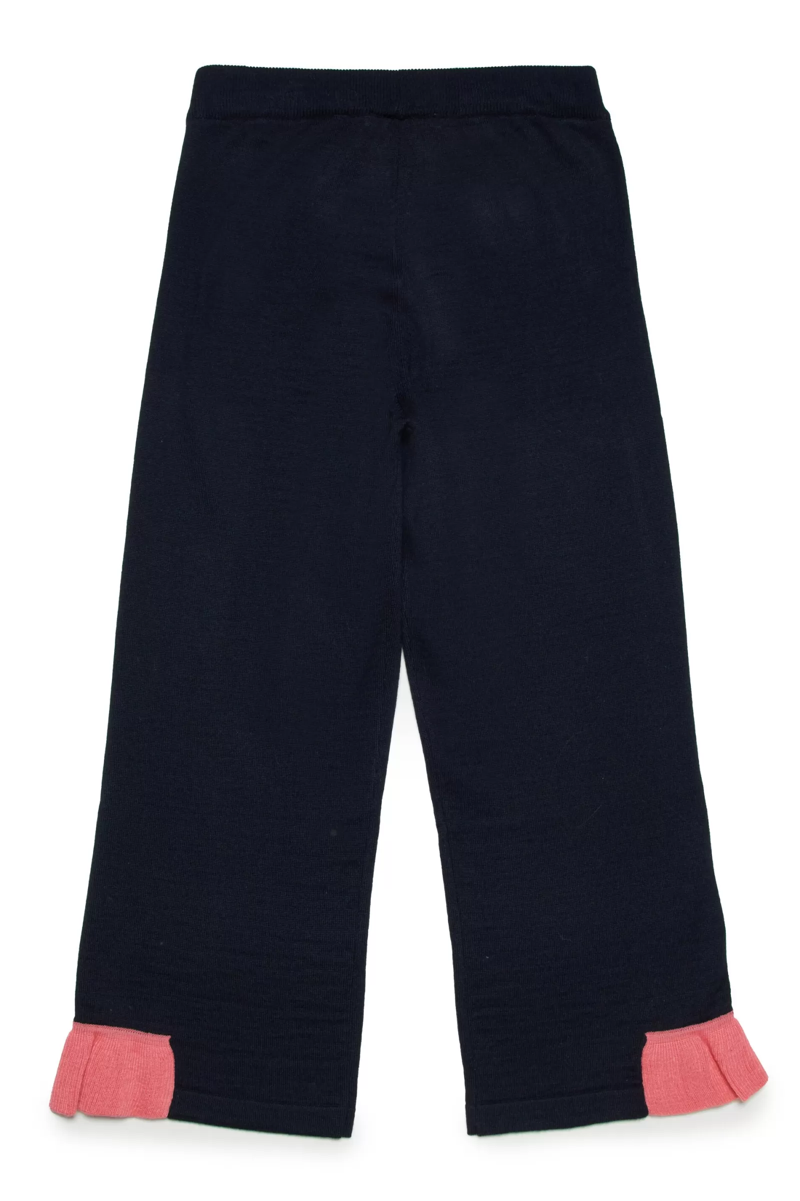 Pantaloni<MARNI Pantaloni In Misto Lana Con Fondo Ripreso Effetto Rouches Blu Navy