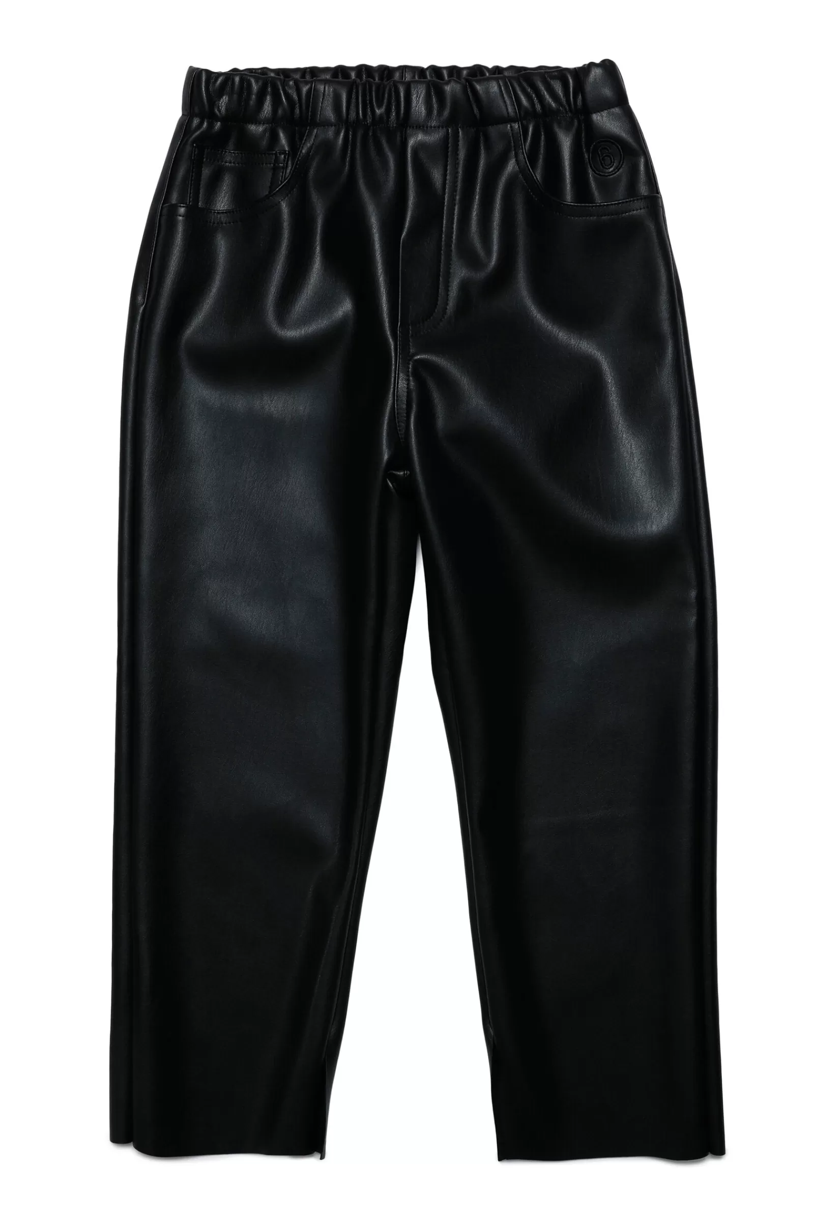 Pantaloni<MM6 MAISON MARGIELA Pantaloni In Similpelle Nero Denim