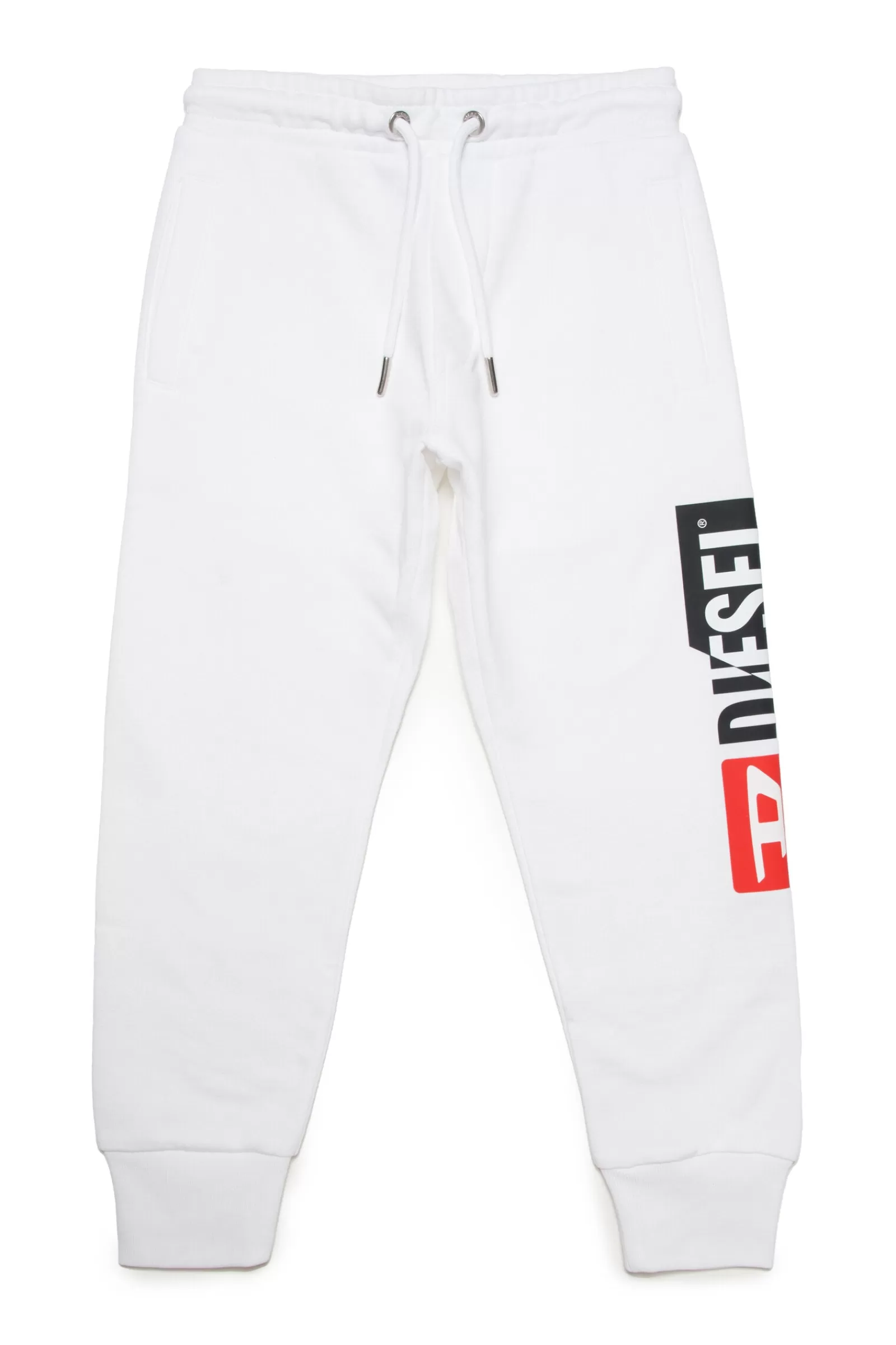 Pantaloni<DIESEL Pantaloni Jogger Bianchi Con Logo Double Bianco