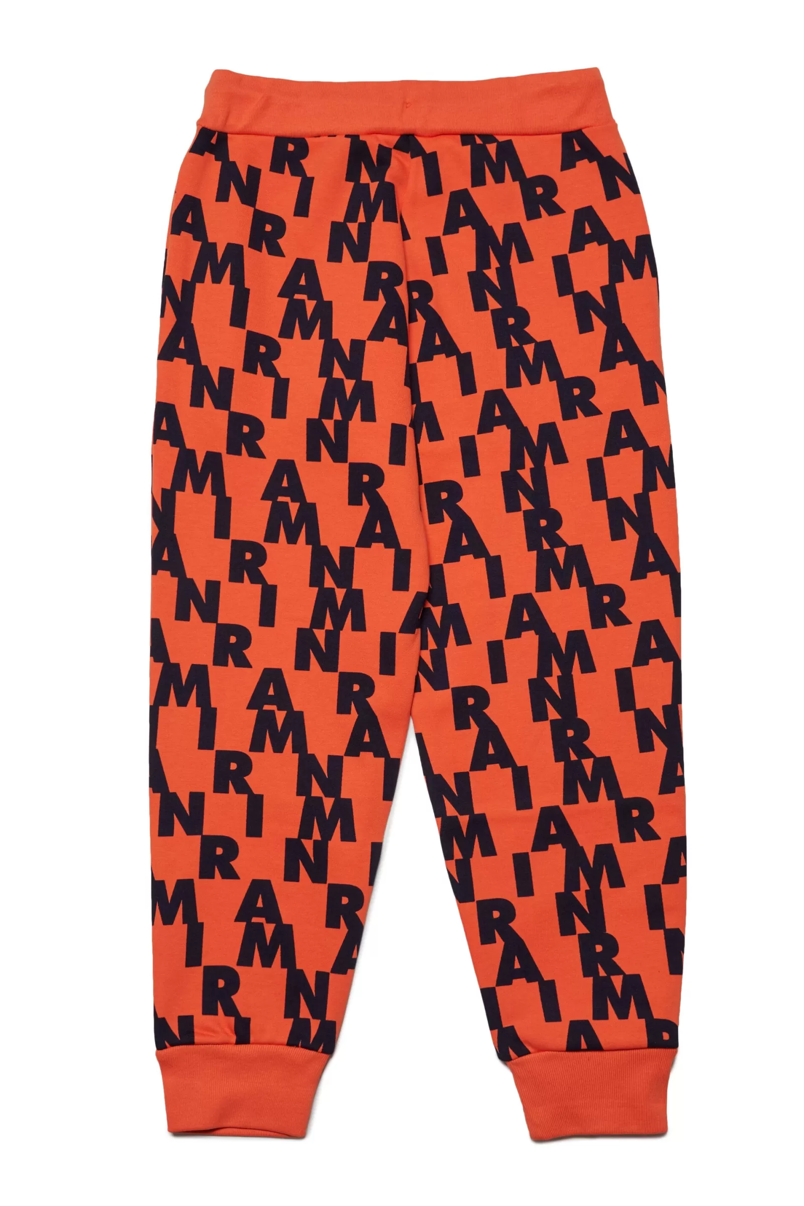 Pantaloni<MARNI Pantaloni Jogger In Felpa A Motivo Allover Arancione Tigre