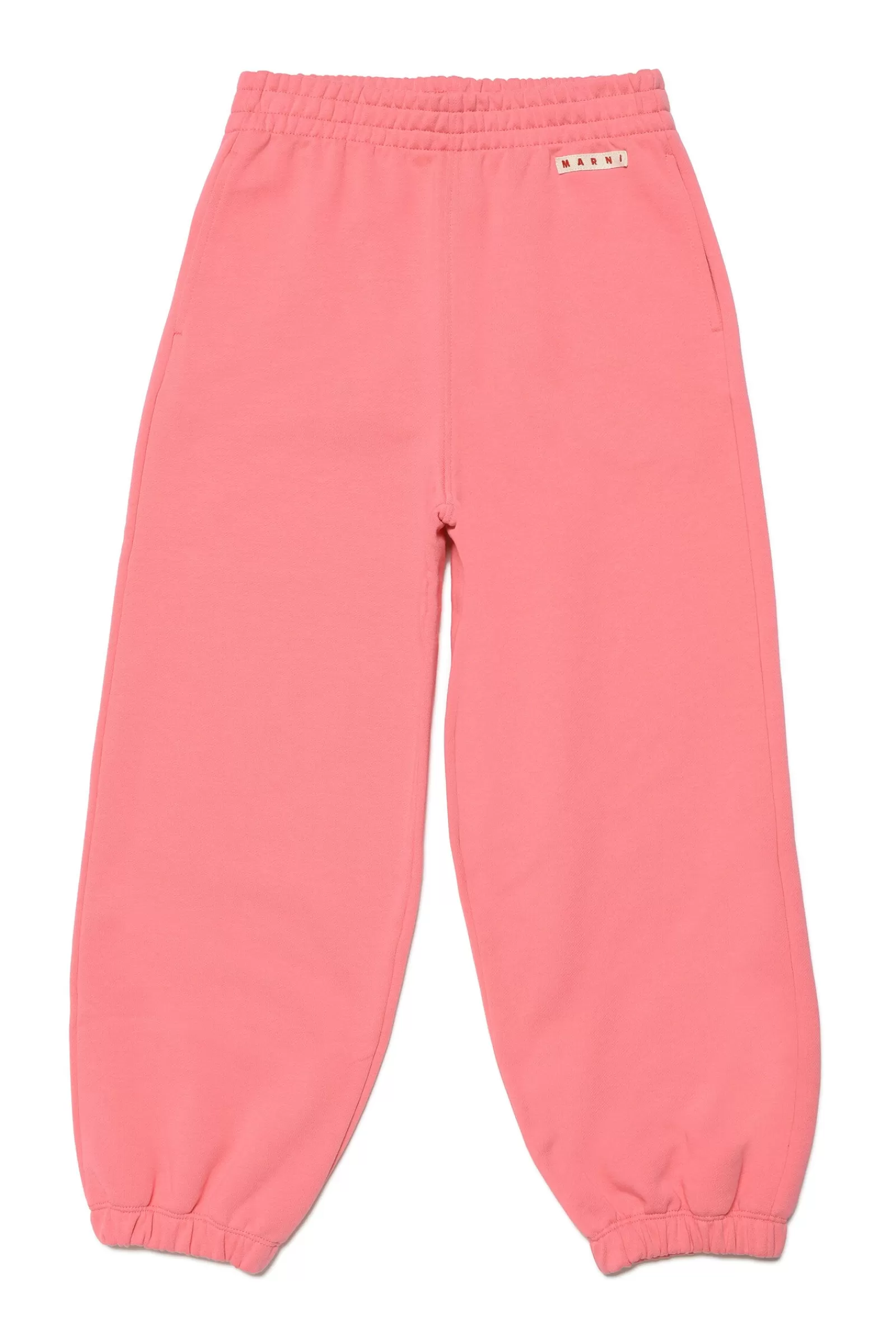 Pantaloni<MARNI Pantaloni Jogger In Felpa Con Logo Rosa Caramella