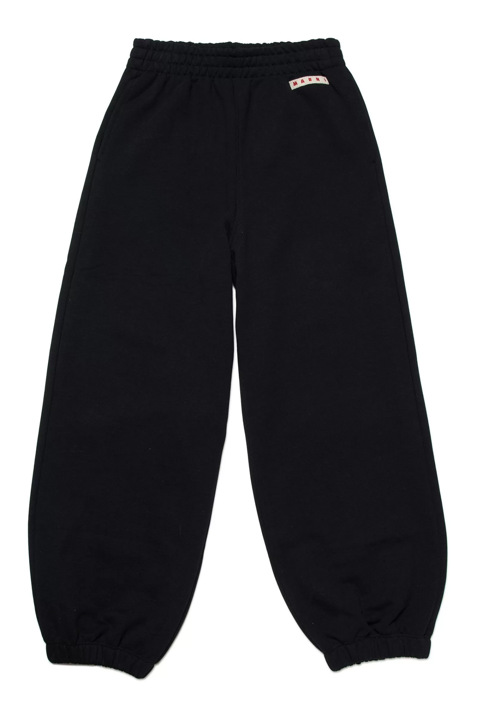 Pantaloni<MARNI Pantaloni Jogger In Felpa Con Logo Nero Denim