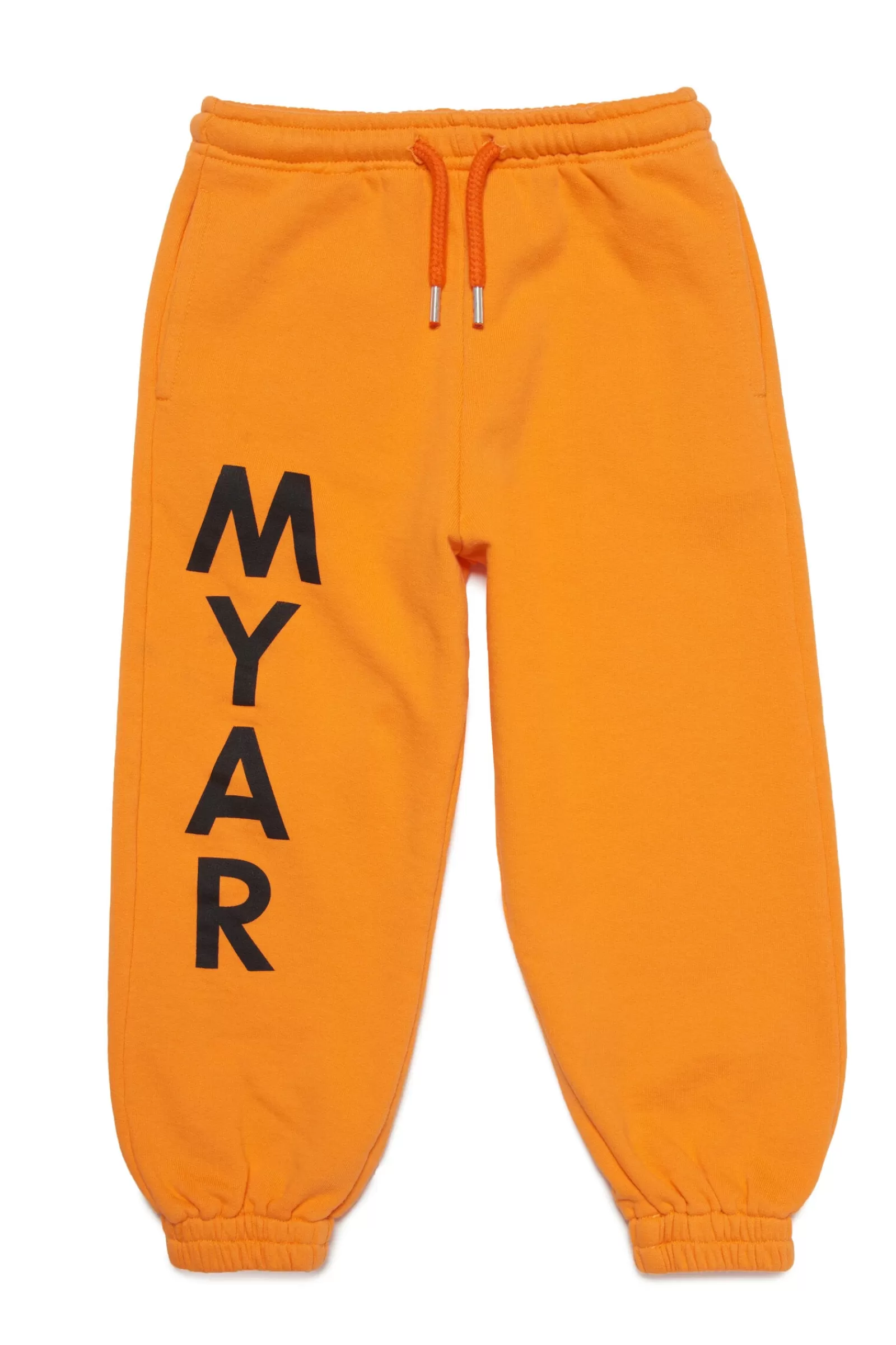 Pantaloni<MYAR Pantaloni Jogger In Felpa Deadstock Arancione Con Logo Verticale Arancione Chiaro