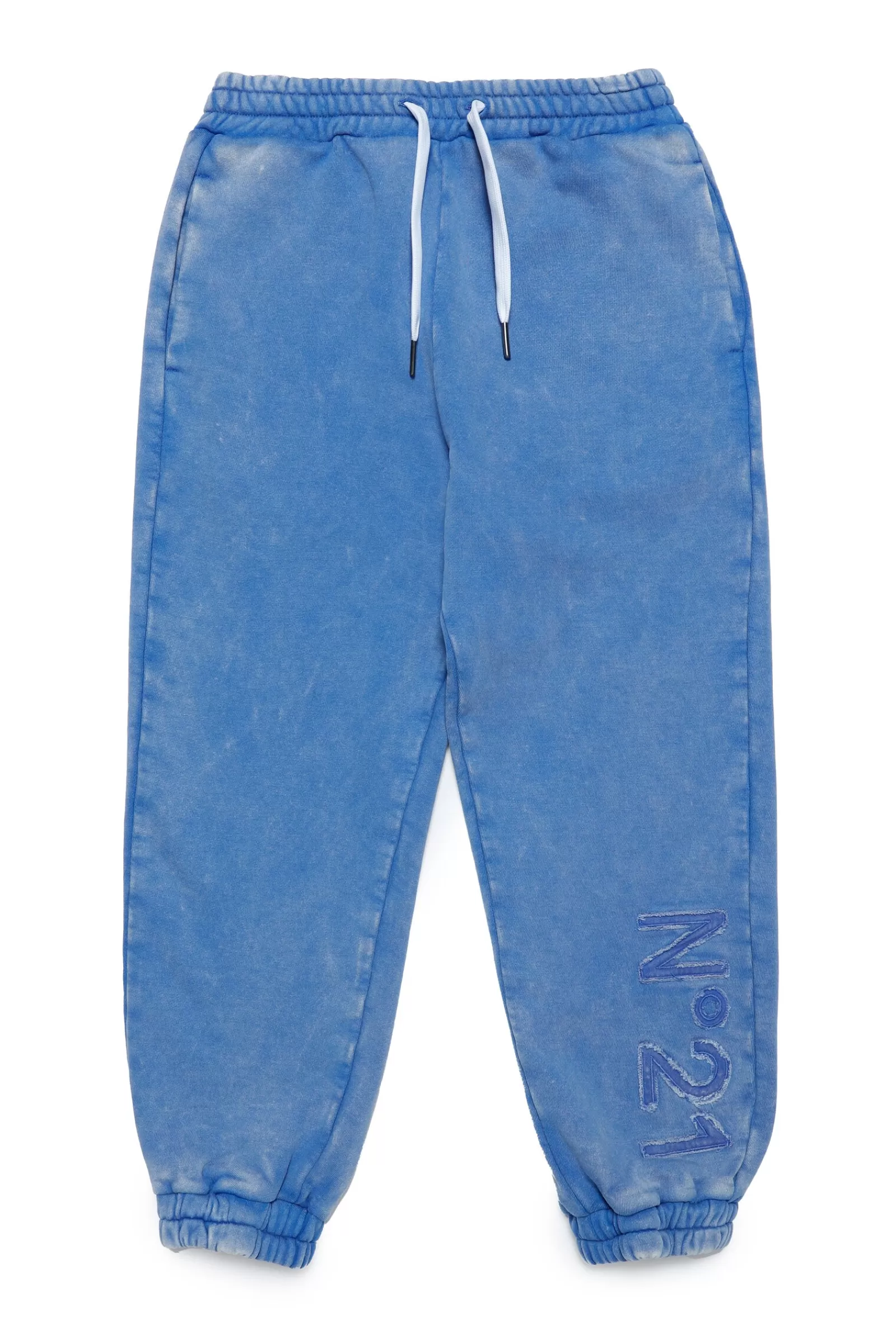 Pantaloni E Shorts<N°21 Pantaloni Jogger In Felpa Effetto Marmorizzato Blu Brillante