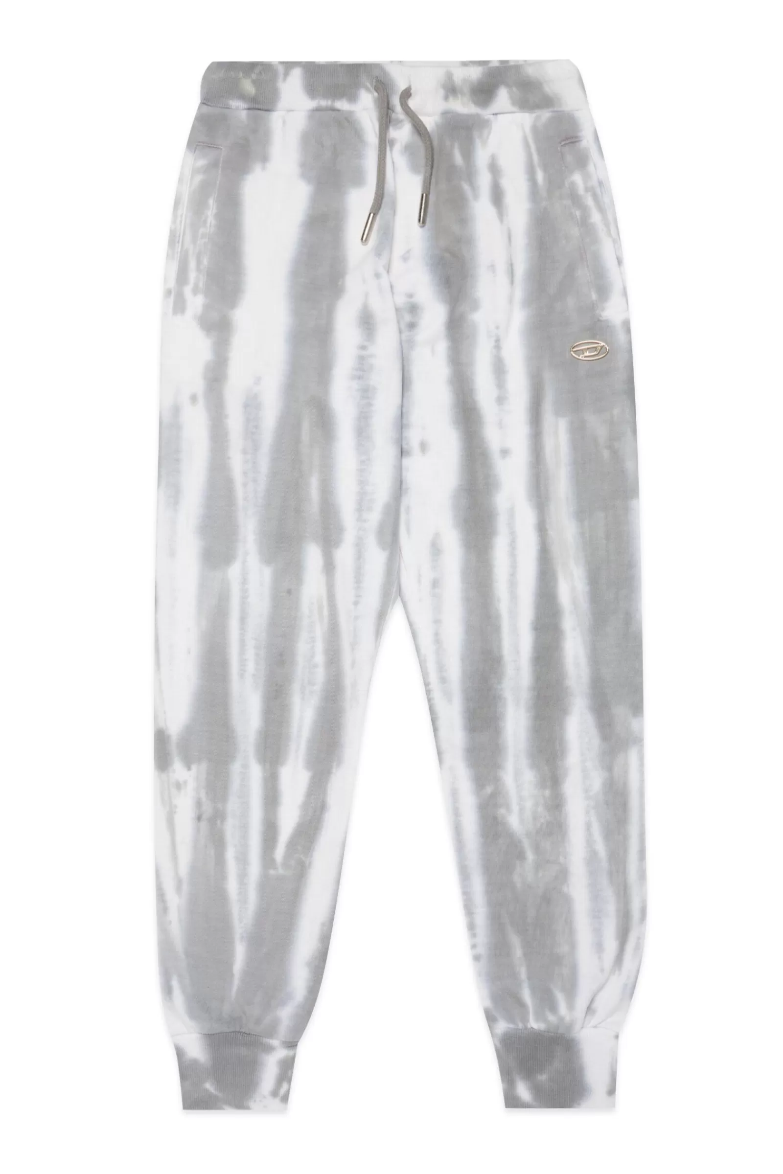 Pantaloni<DIESEL Pantaloni Joggers In Felpa Effetto Tie Dye Grigi Grigio Roccia