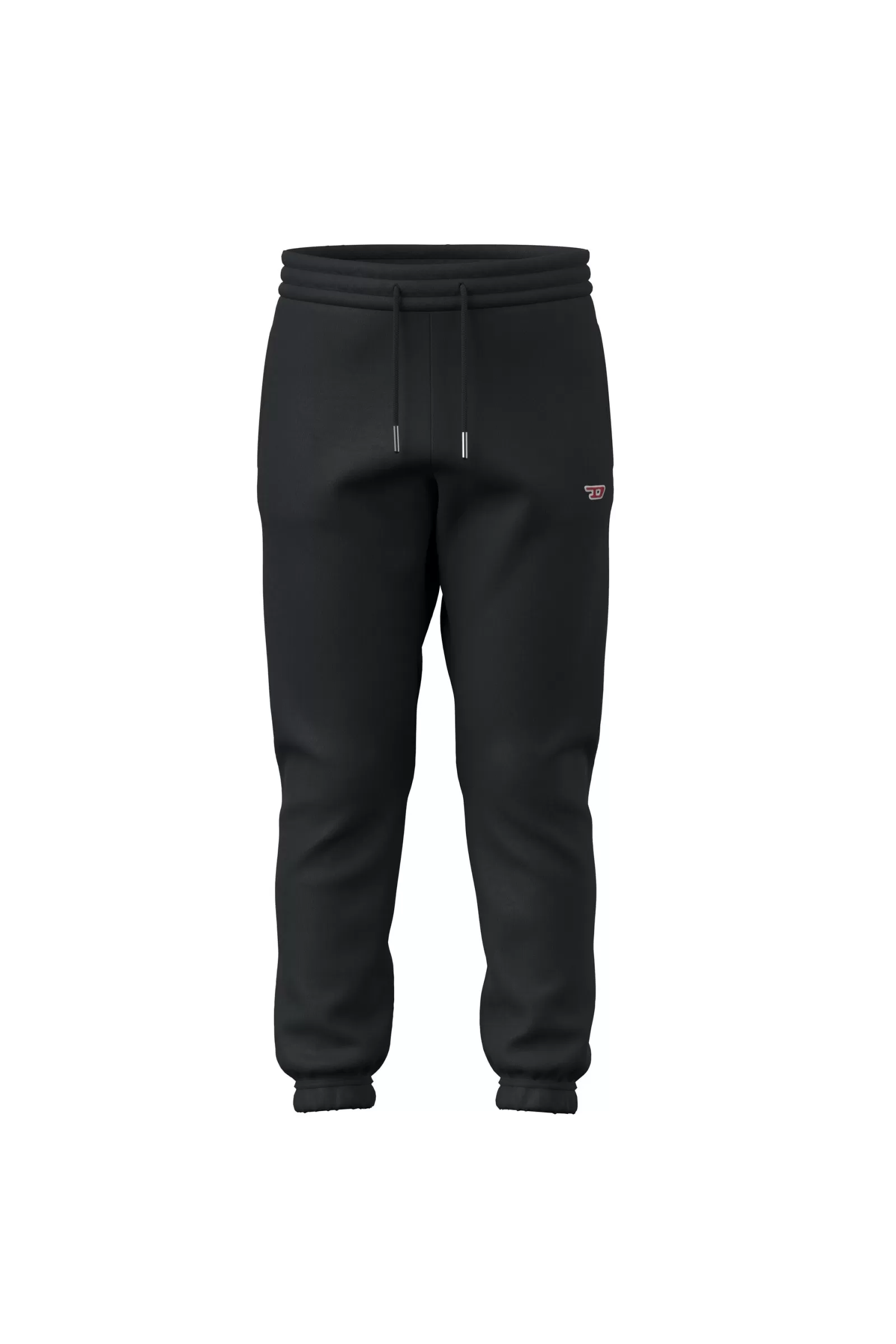 Pantaloni<DIESEL Pantaloni Joggers Neri In Felpa Con Logo Ricamato Nero