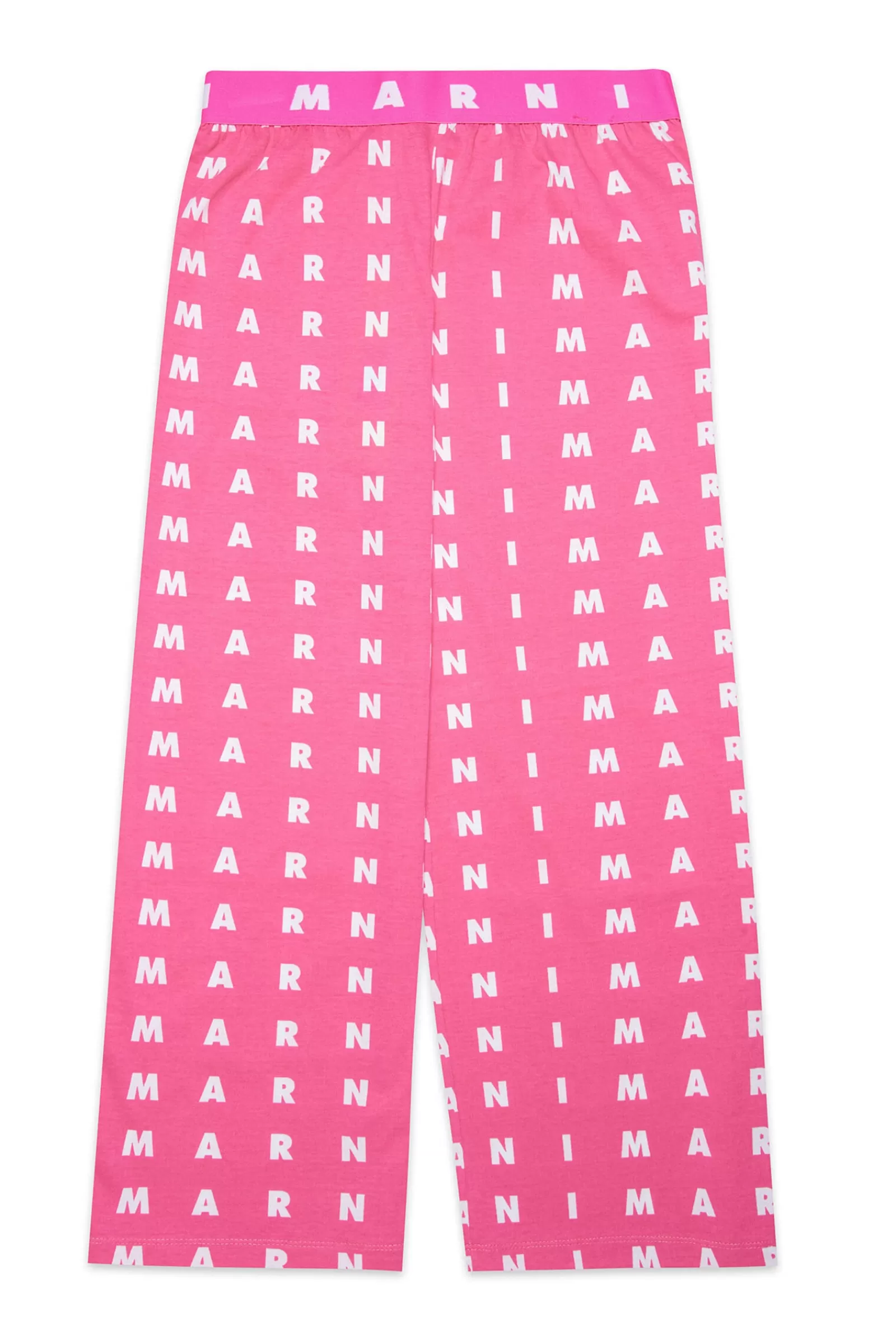 Pantaloni<MARNI Pantaloni Jogging Fucsia In Jersey Con Logo Piccolo Allover Fucsia Luminoso