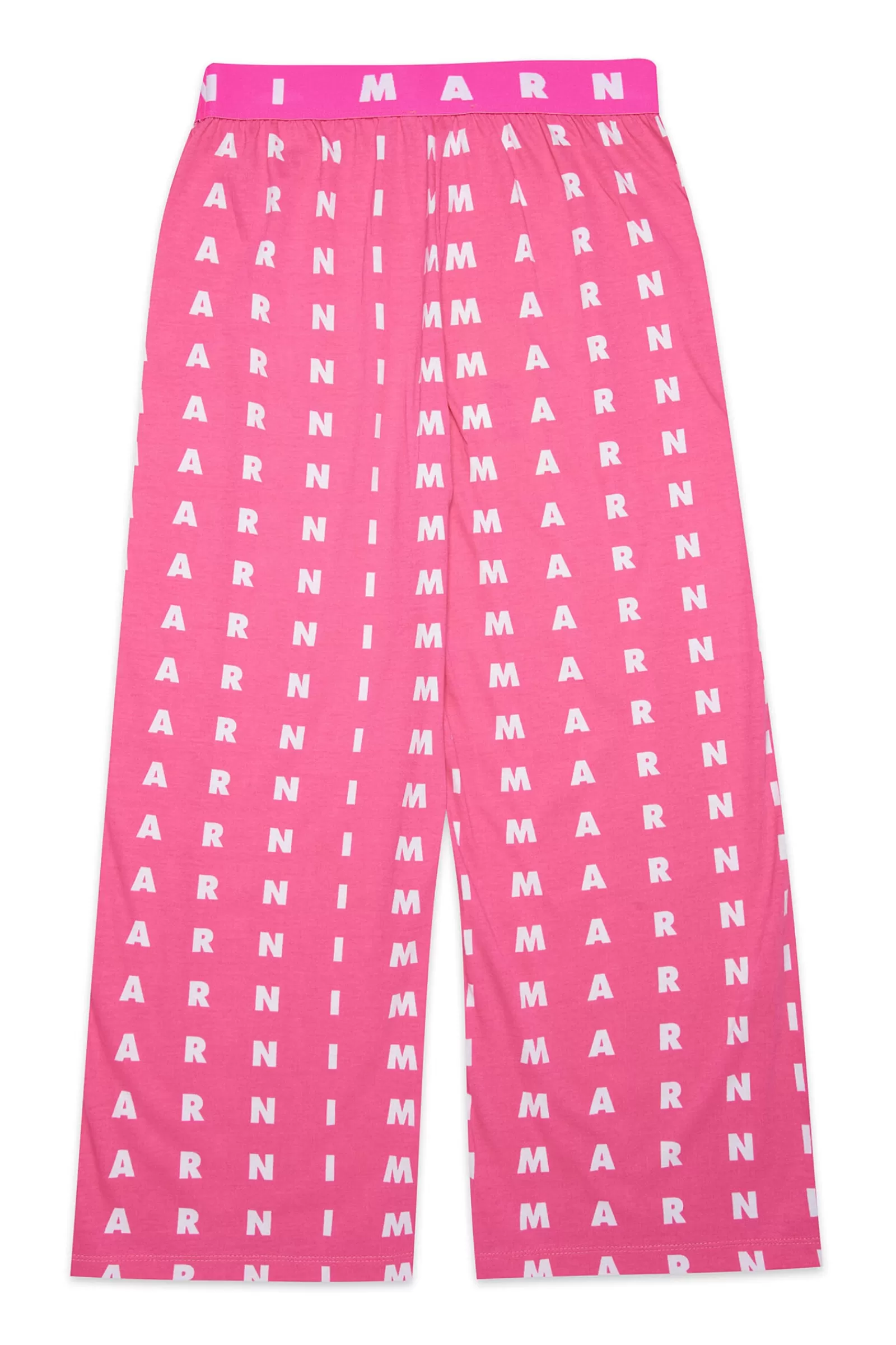 Pantaloni<MARNI Pantaloni Jogging Fucsia In Jersey Con Logo Piccolo Allover Fucsia Luminoso