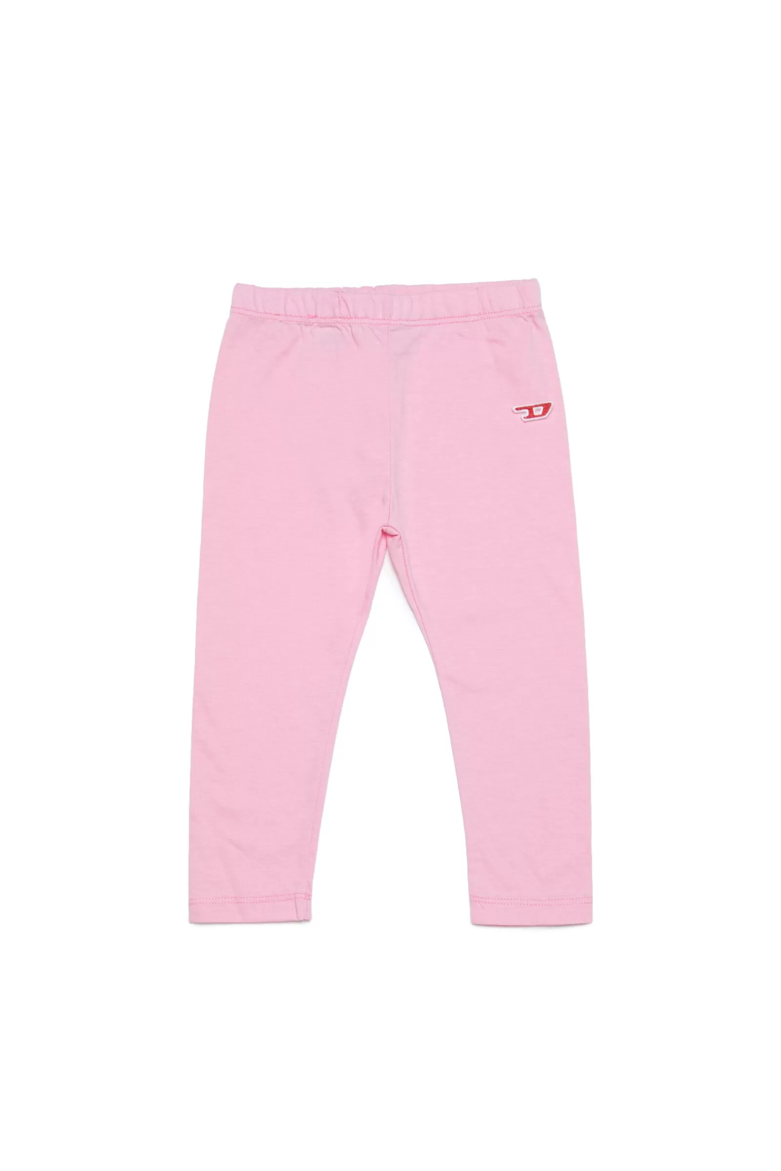 Pantaloni E Shorts<DIESEL Pantaloni Leggings In Jersey Con Logo D Rosa Pastello