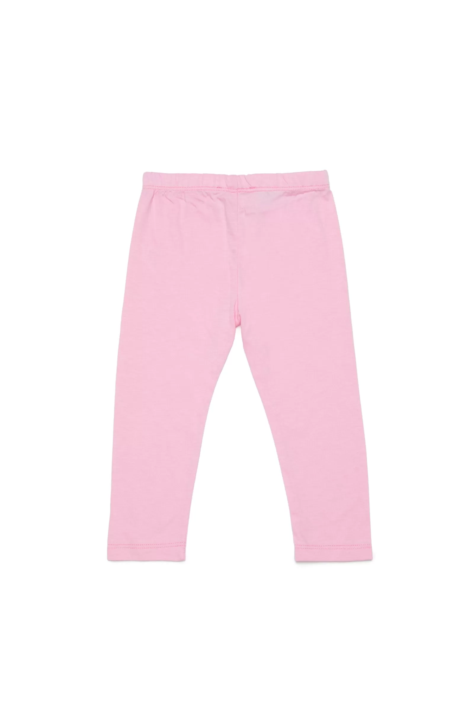 Pantaloni E Shorts<DIESEL Pantaloni Leggings In Jersey Con Logo D Rosa Pastello