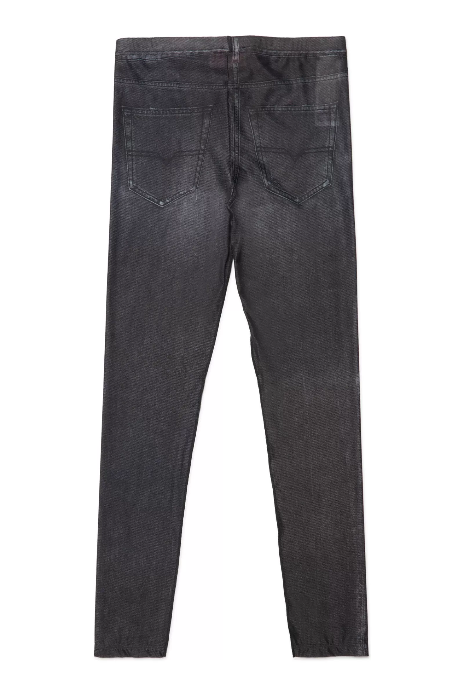 Pantaloni<DIESEL Pantaloni Leggings Neri Con Stampa Digitale Denim Nero