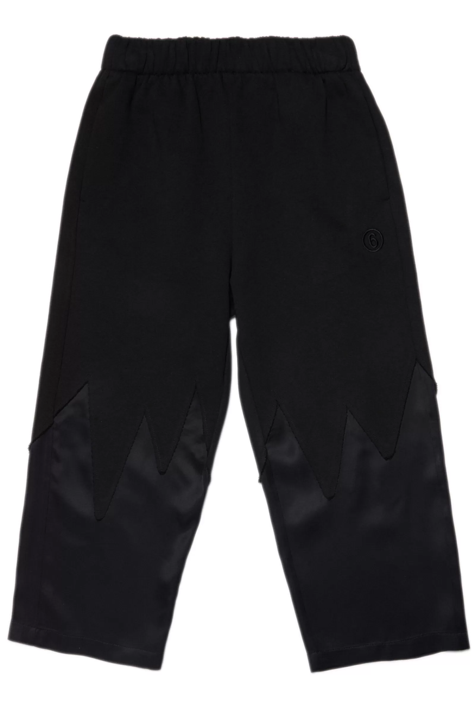 Pantaloni<MM6 MAISON MARGIELA Pantaloni Neri In Felpa Con Raso Sul Fondo Nero