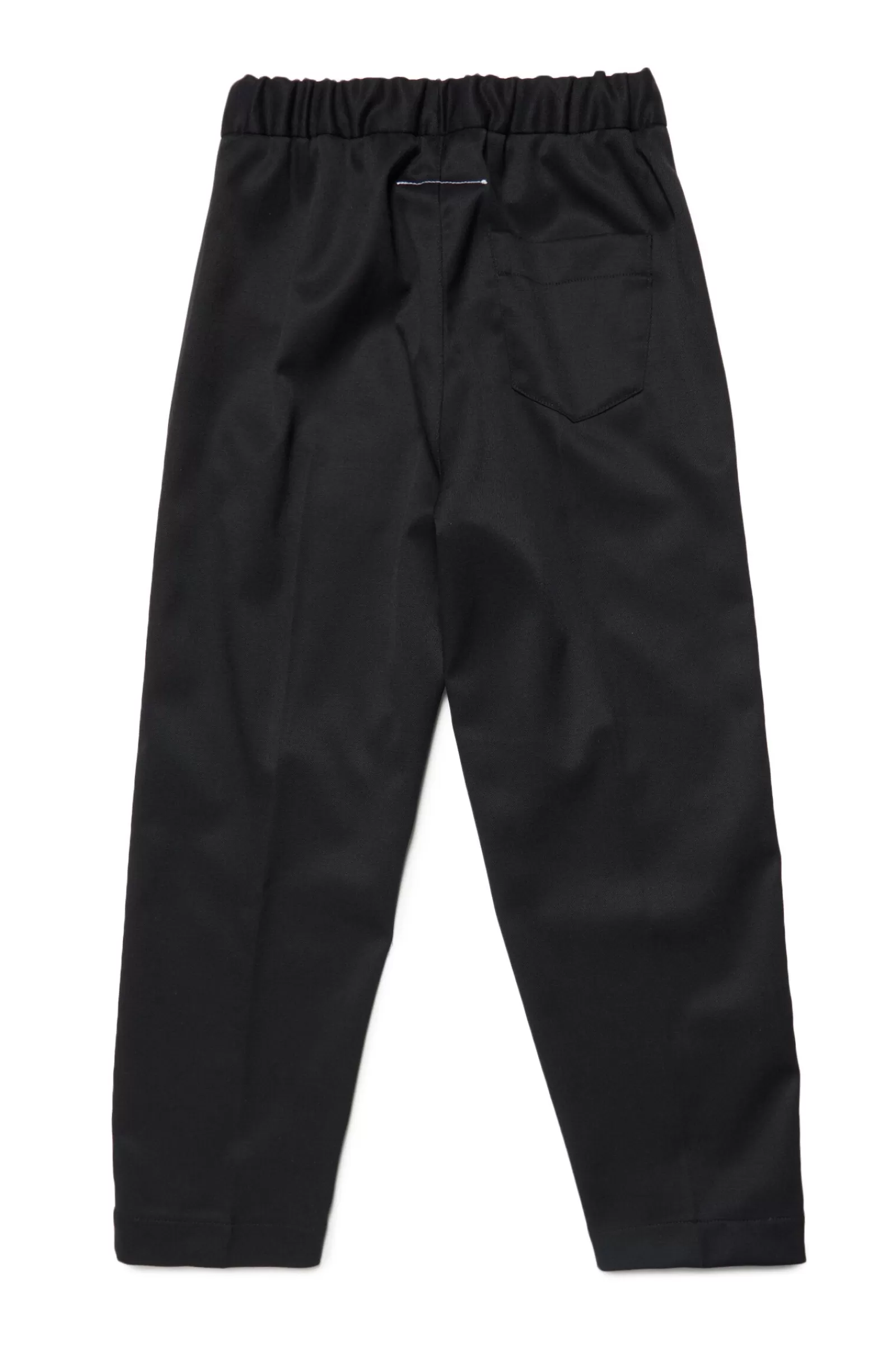 Pantaloni<MM6 MAISON MARGIELA Pantaloni Neri In Fresco Lana Con Bande Laterali Nero