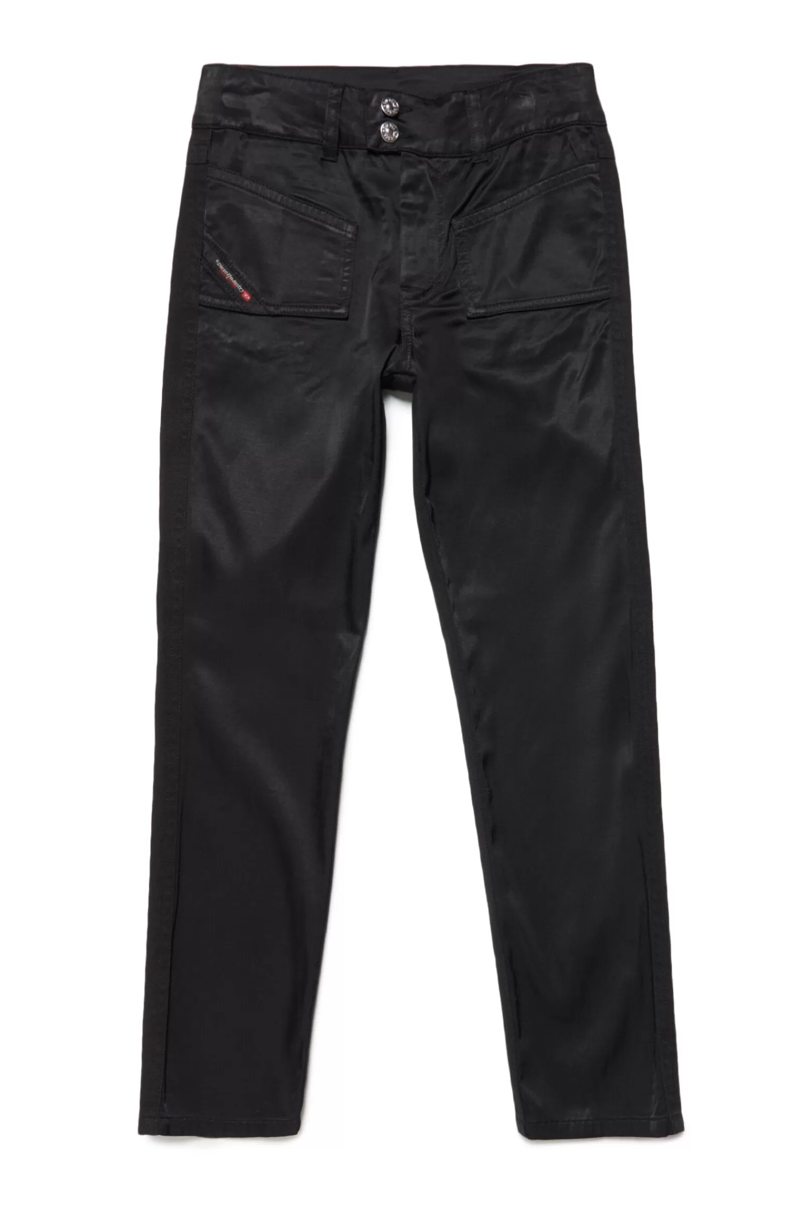 Pantaloni<DIESEL Pantaloni Neri In Mix Di Tessuti Nero