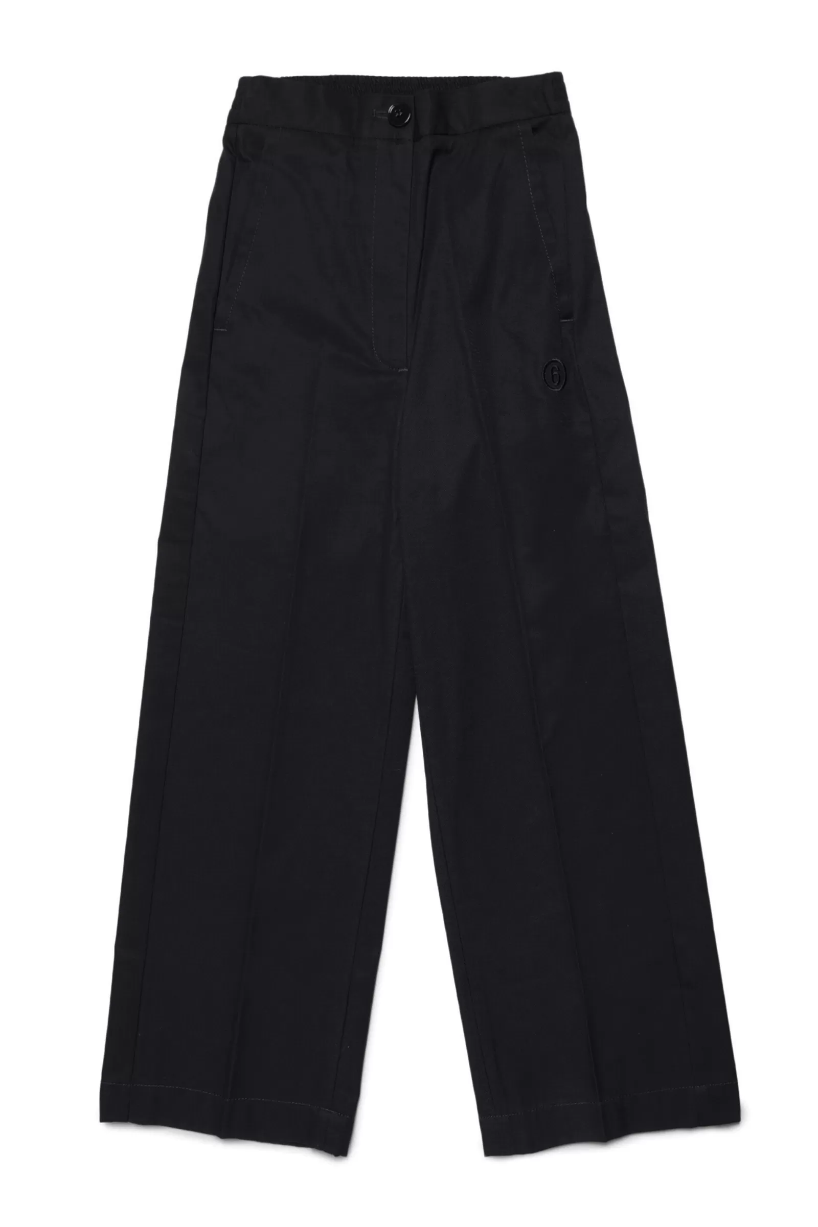 Pantaloni<MM6 MAISON MARGIELA Pantaloni Neri In Twill Con Piega Nero