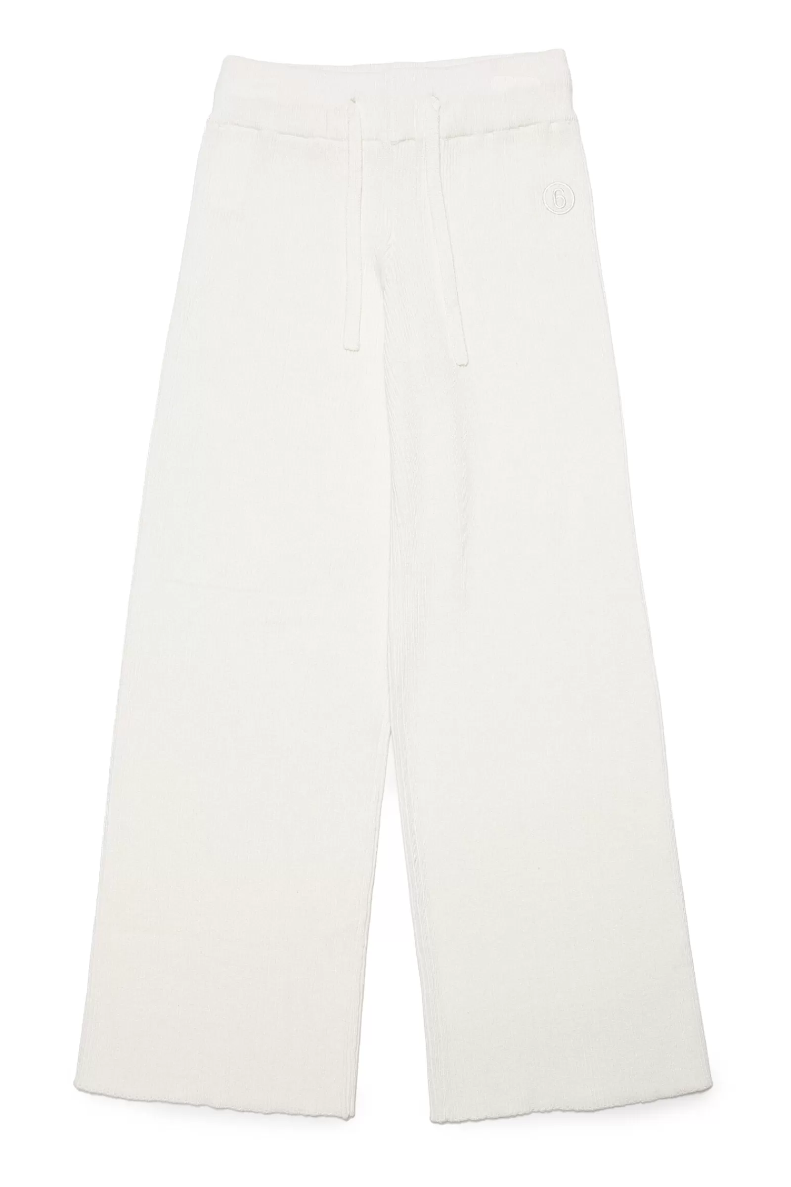 Pantaloni<MM6 MAISON MARGIELA Pantaloni Palazzo In Misto Cashmere Bianco Sporco