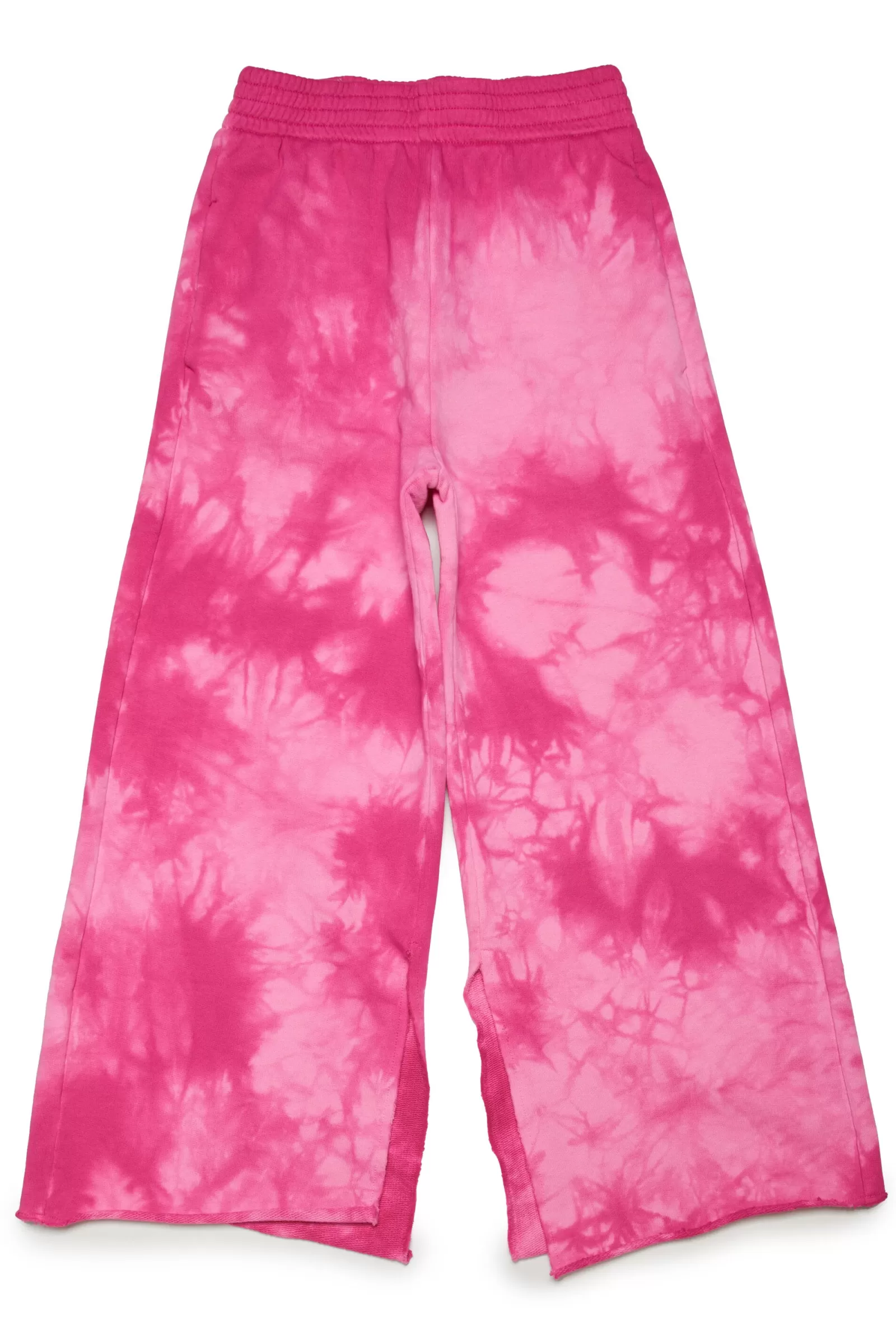 Pantaloni<MM6 MAISON MARGIELA Pantaloni Rosa Effetto Tie-Dye In Cotone Rosa Acceso