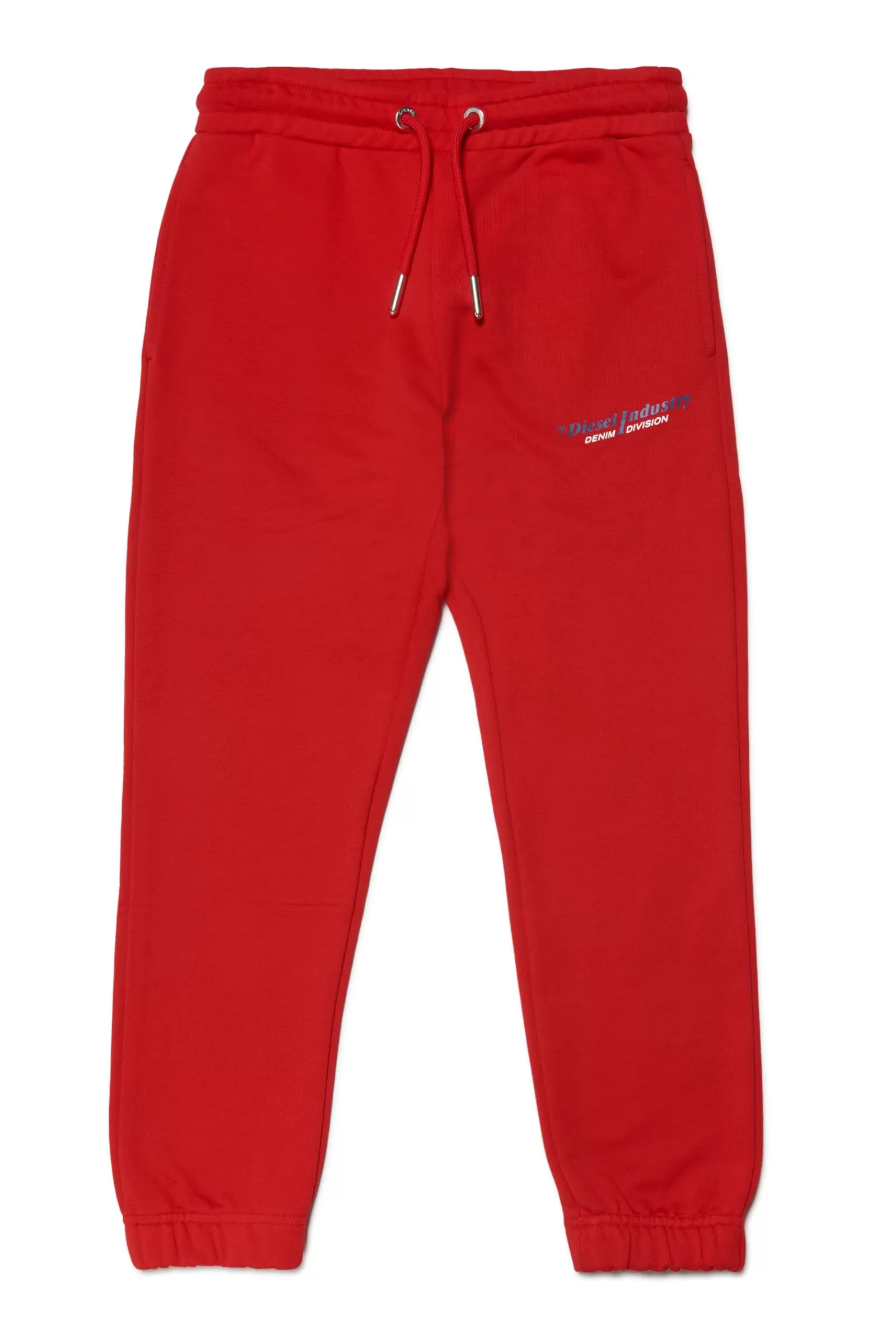 Pantaloni E Shorts<DIESEL Pantaloni Rossi In Felpa Con Logo Industry Rosso Garofano