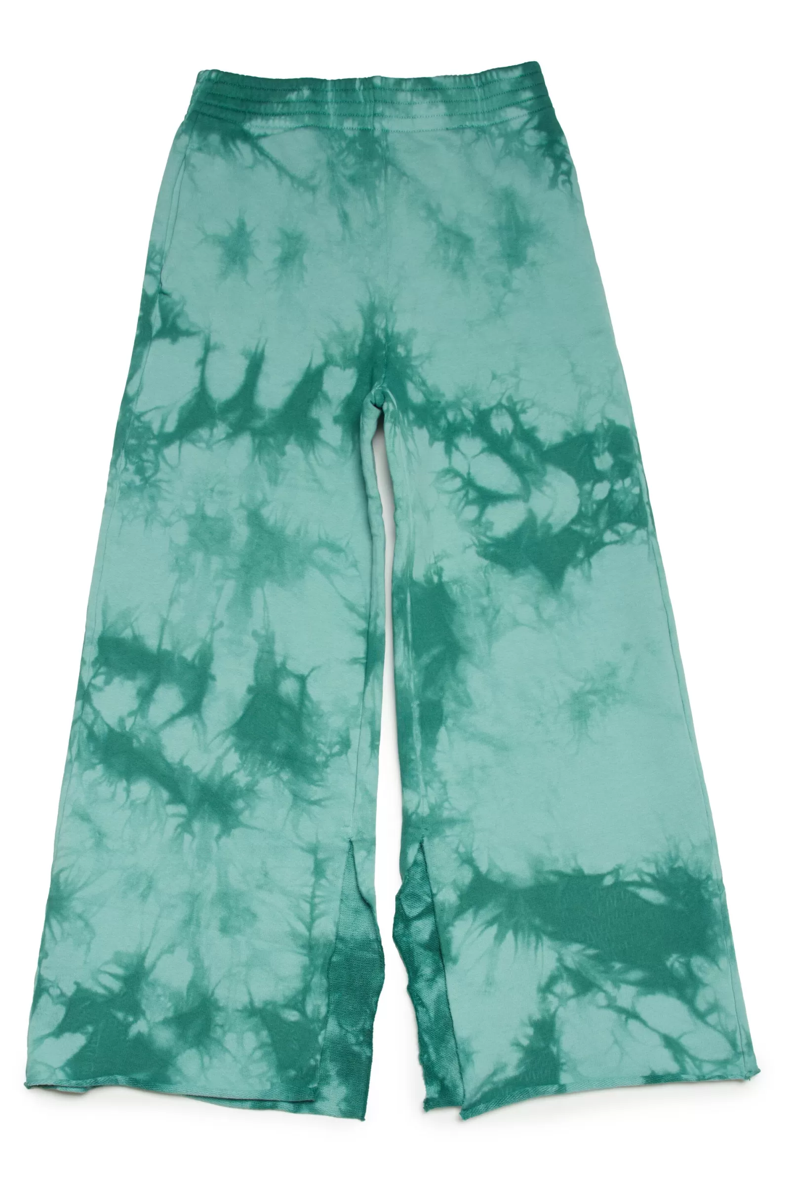 Pantaloni<MM6 MAISON MARGIELA Pantaloni Verdi Effetto Tie-Dye In Cotone Verde Foresta