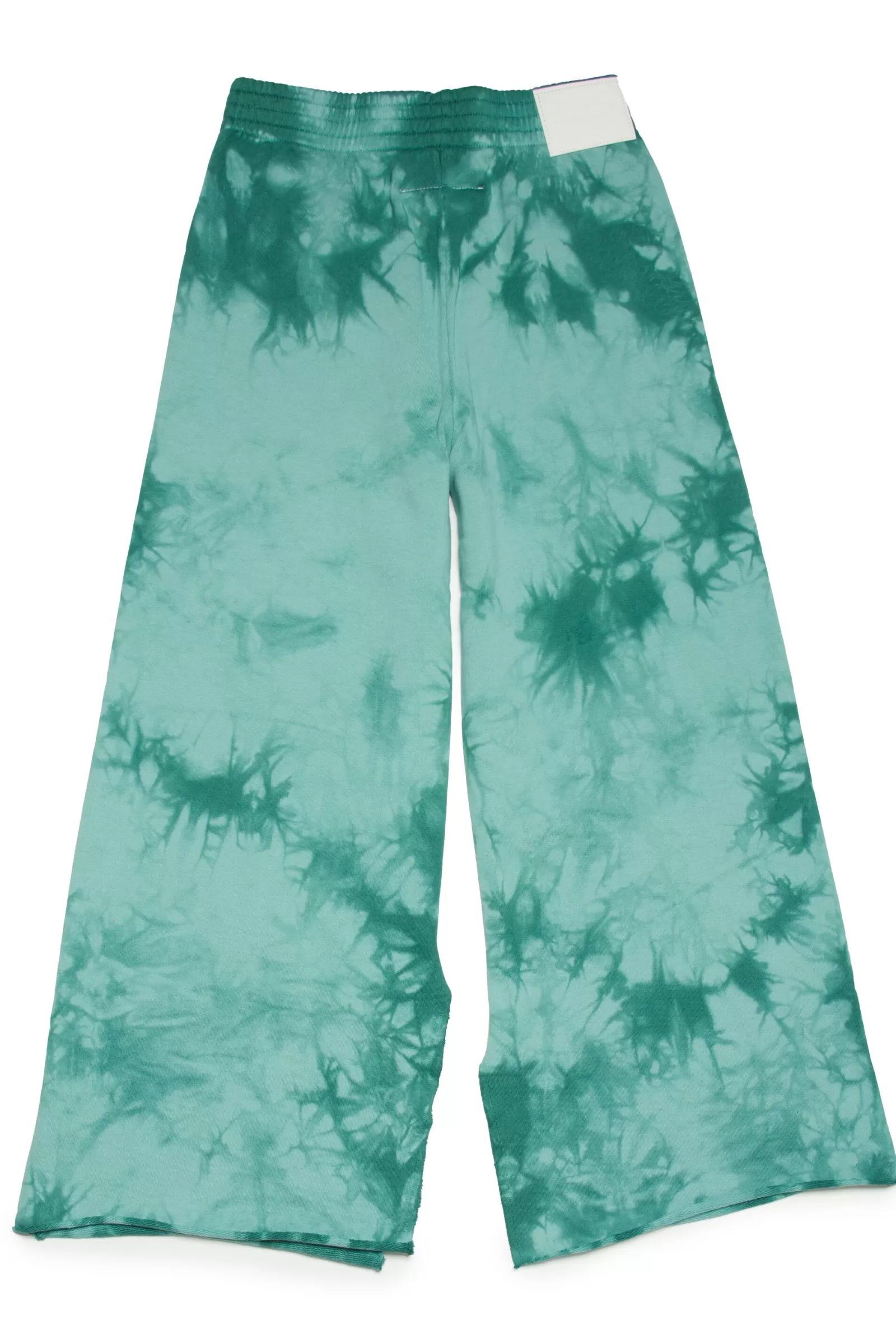 Pantaloni<MM6 MAISON MARGIELA Pantaloni Verdi Effetto Tie-Dye In Cotone Verde Foresta