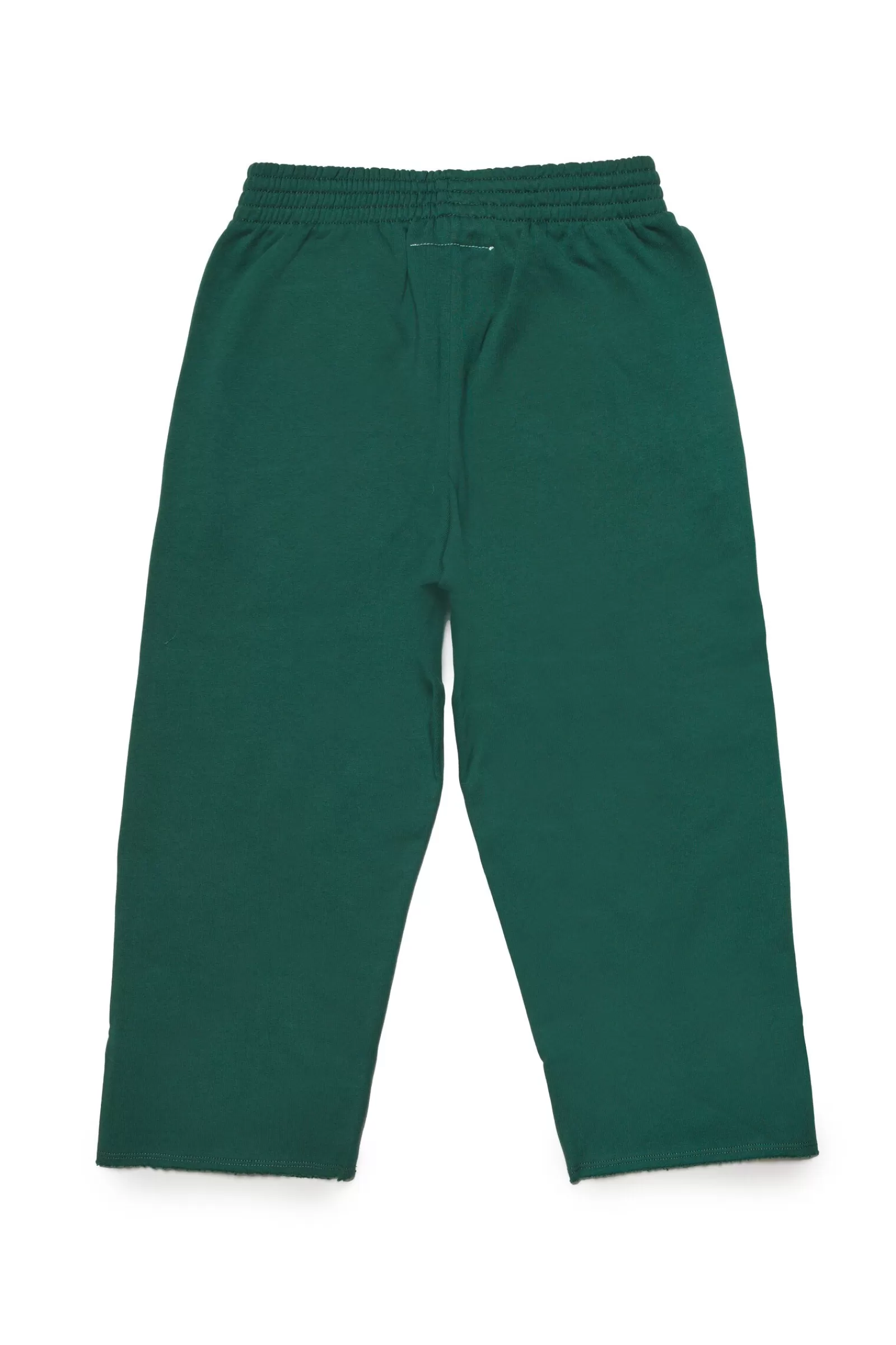 Pantaloni<MM6 MAISON MARGIELA Pantaloni Verdi In Felpa A Gamba Dritta Con Logo Verde Foresta