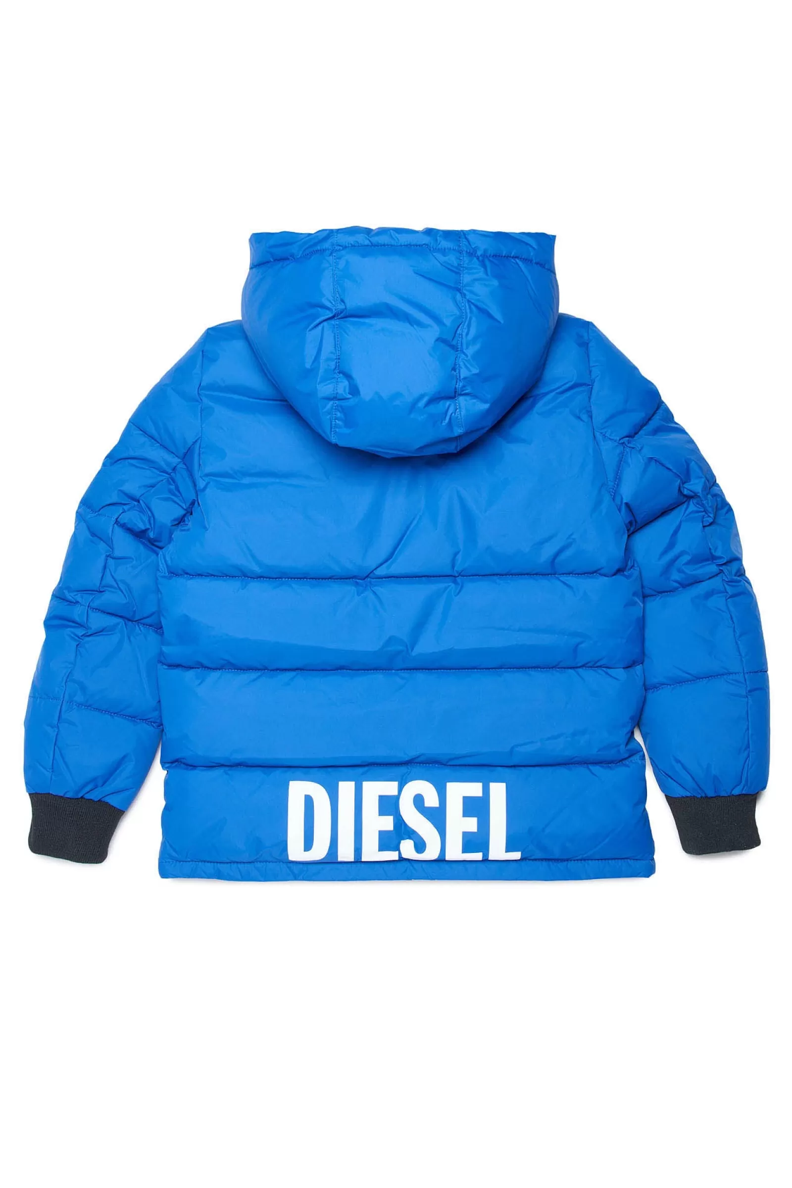 Giacche E Piumini<DIESEL Piumino Blu Con Logo Sul Retro Blu Surf The Web