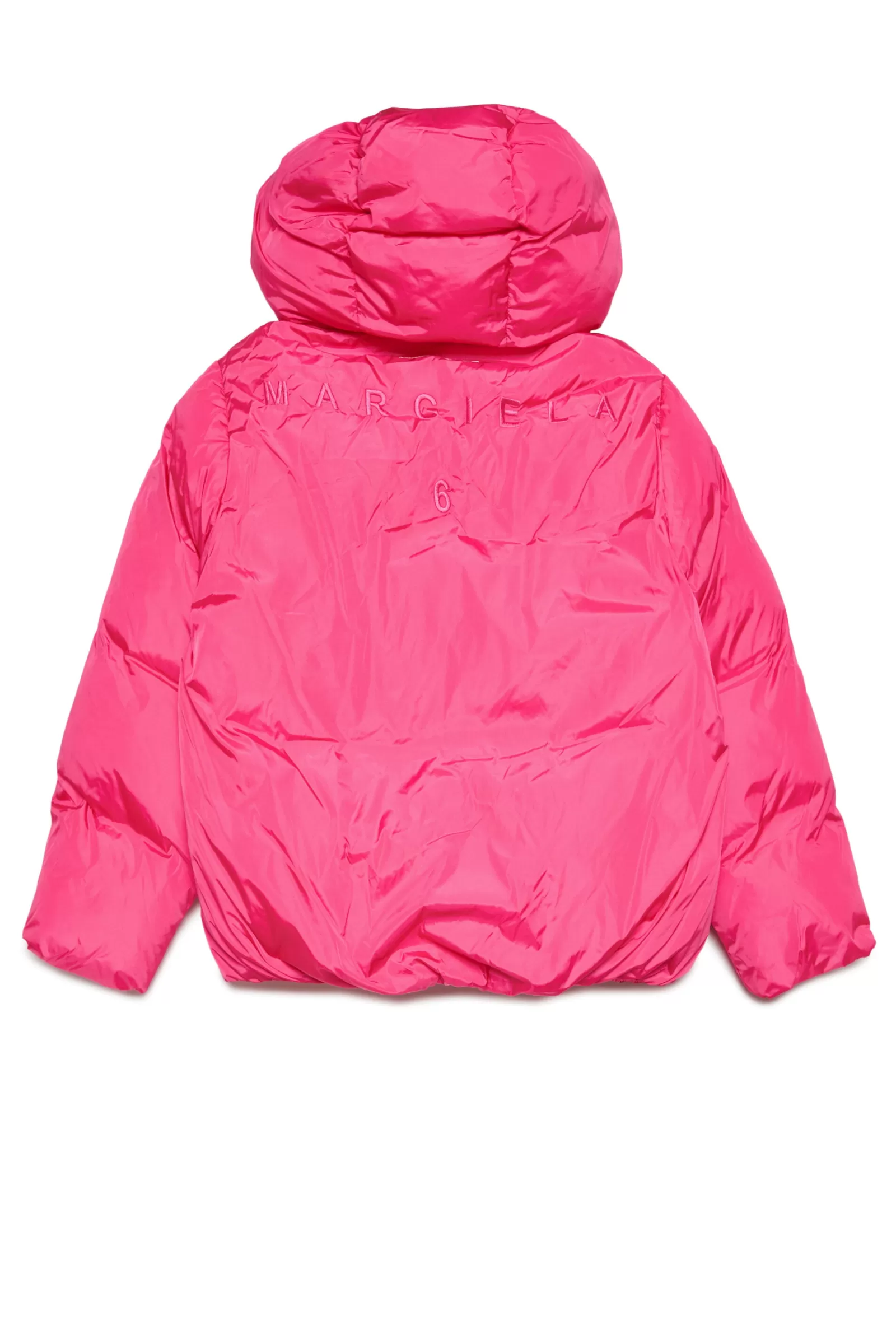 Giacche E Piumini<MM6 MAISON MARGIELA Piumino Con Cappuccio E Logo Rosa Extra