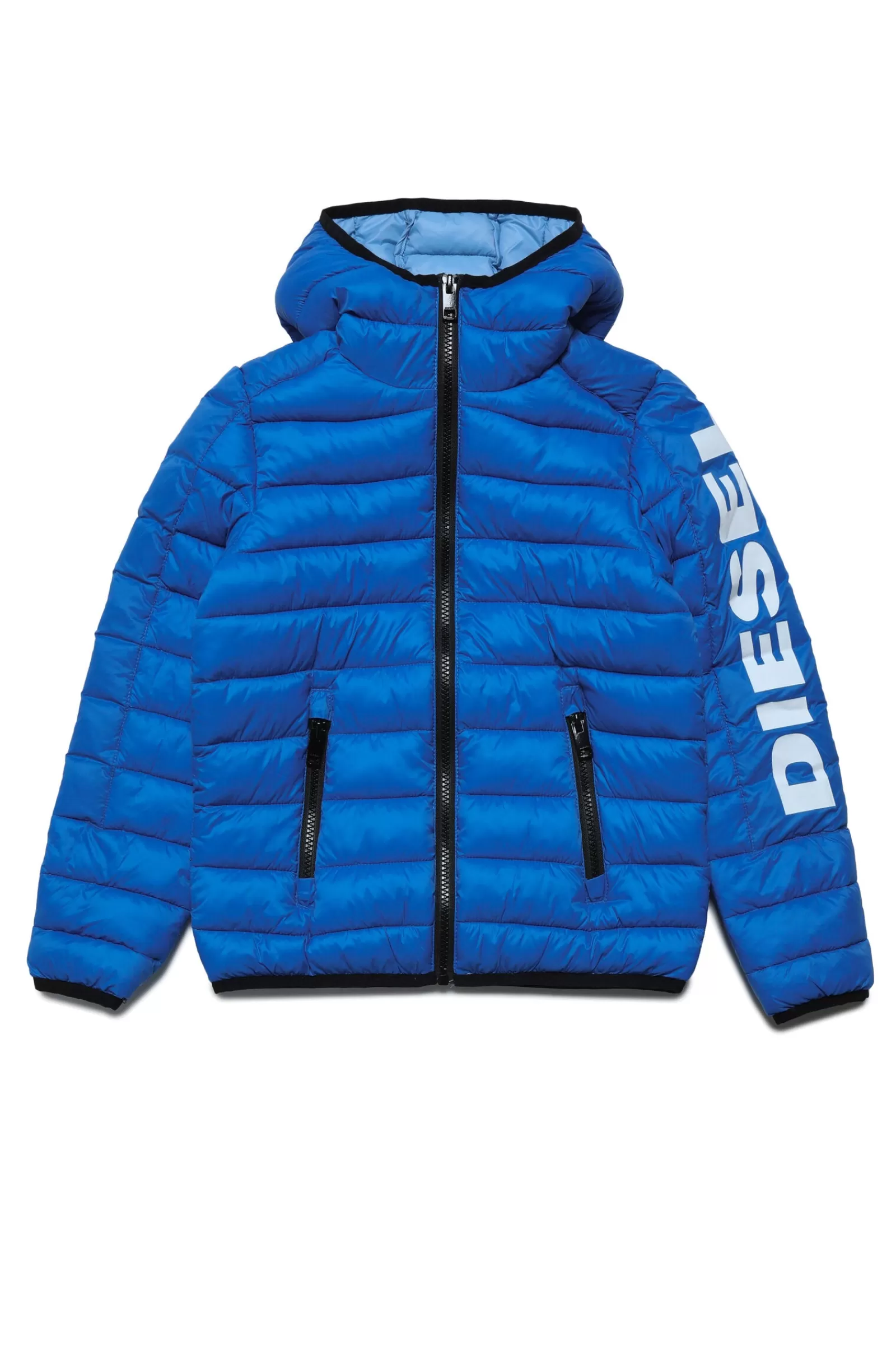 Giacche E Piumini<DIESEL Piumino Lightweight Blu In Fake Down Blu Principessa