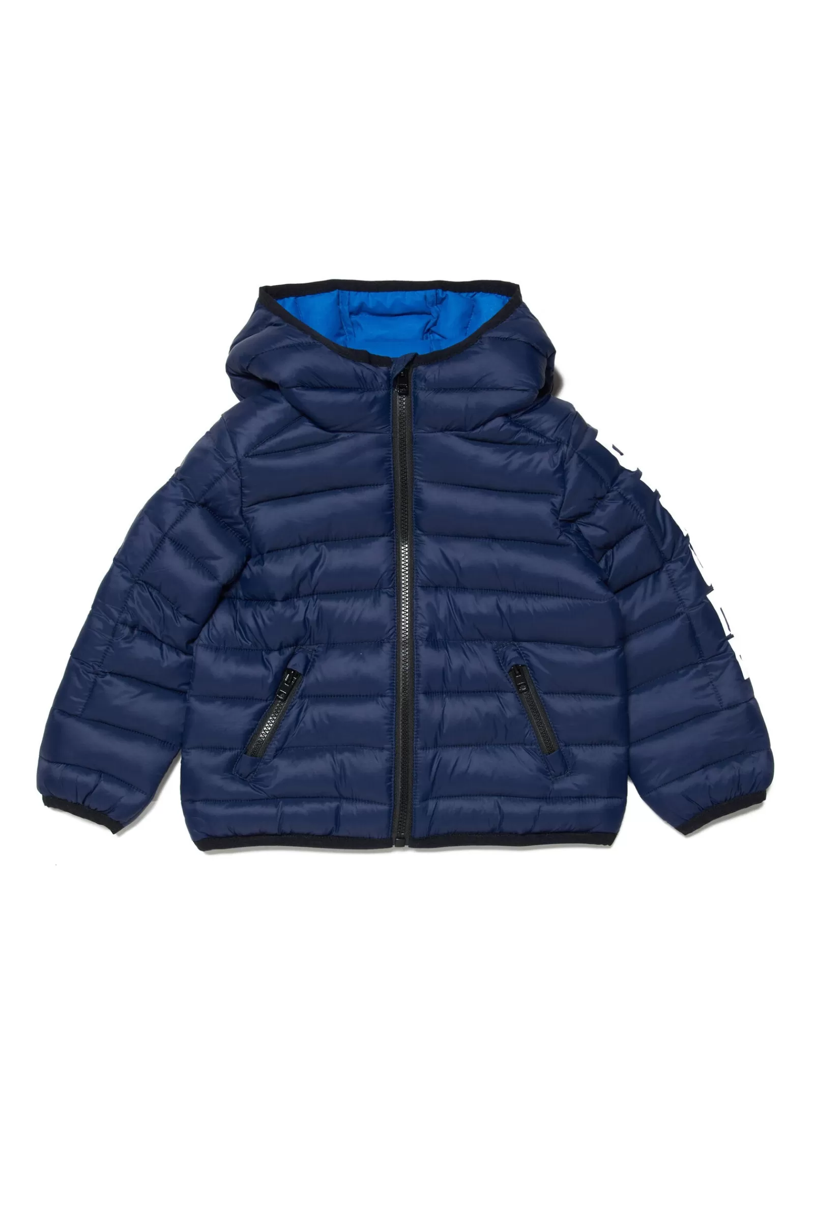 Giacche E Piumini<DIESEL Piumino Lightweight Blu Navy In Fake Down Blu Pavone