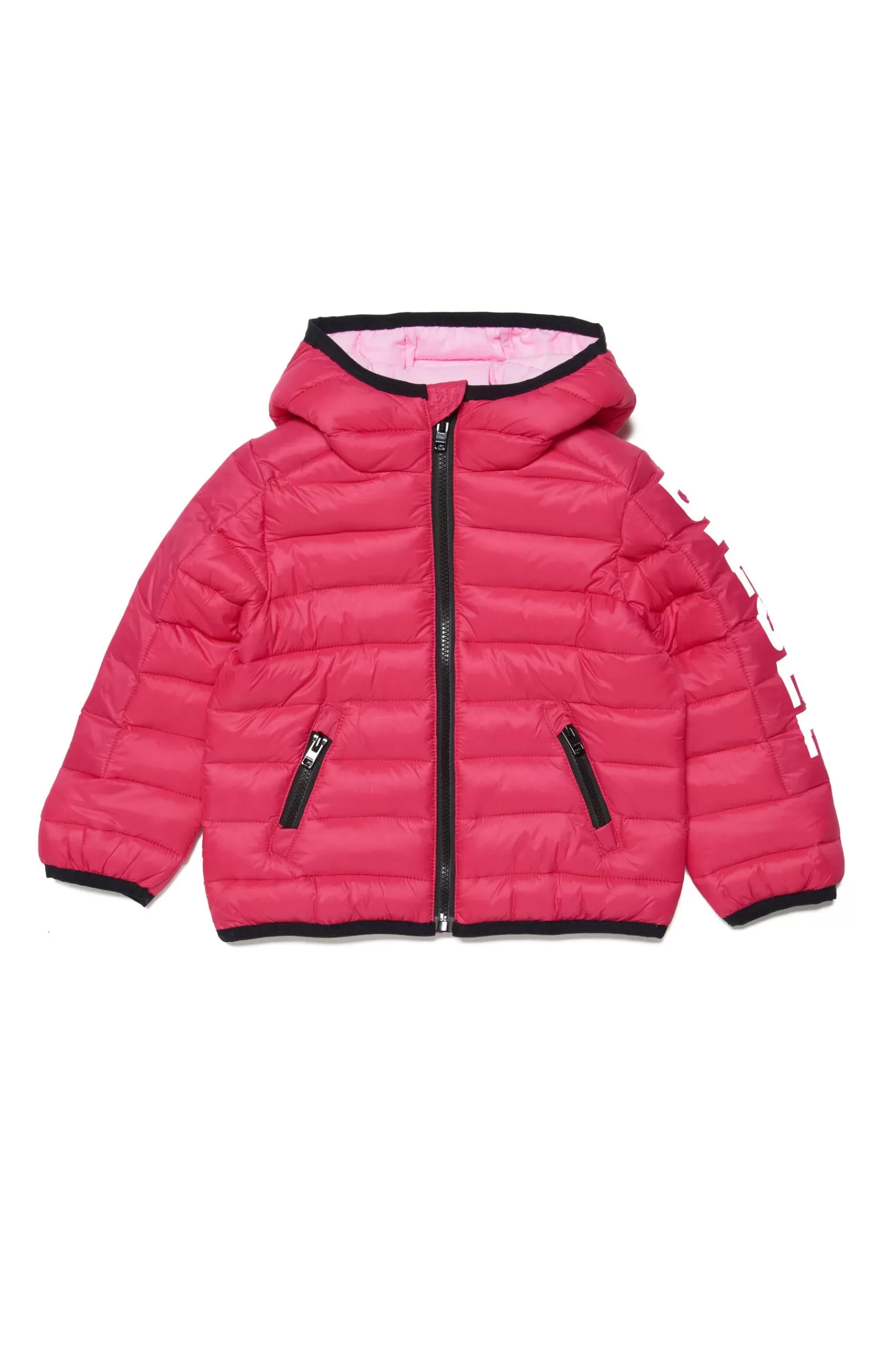 Giacche E Piumini<DIESEL Piumino Lightweight Rosa In Fake Down Rosso Fragola