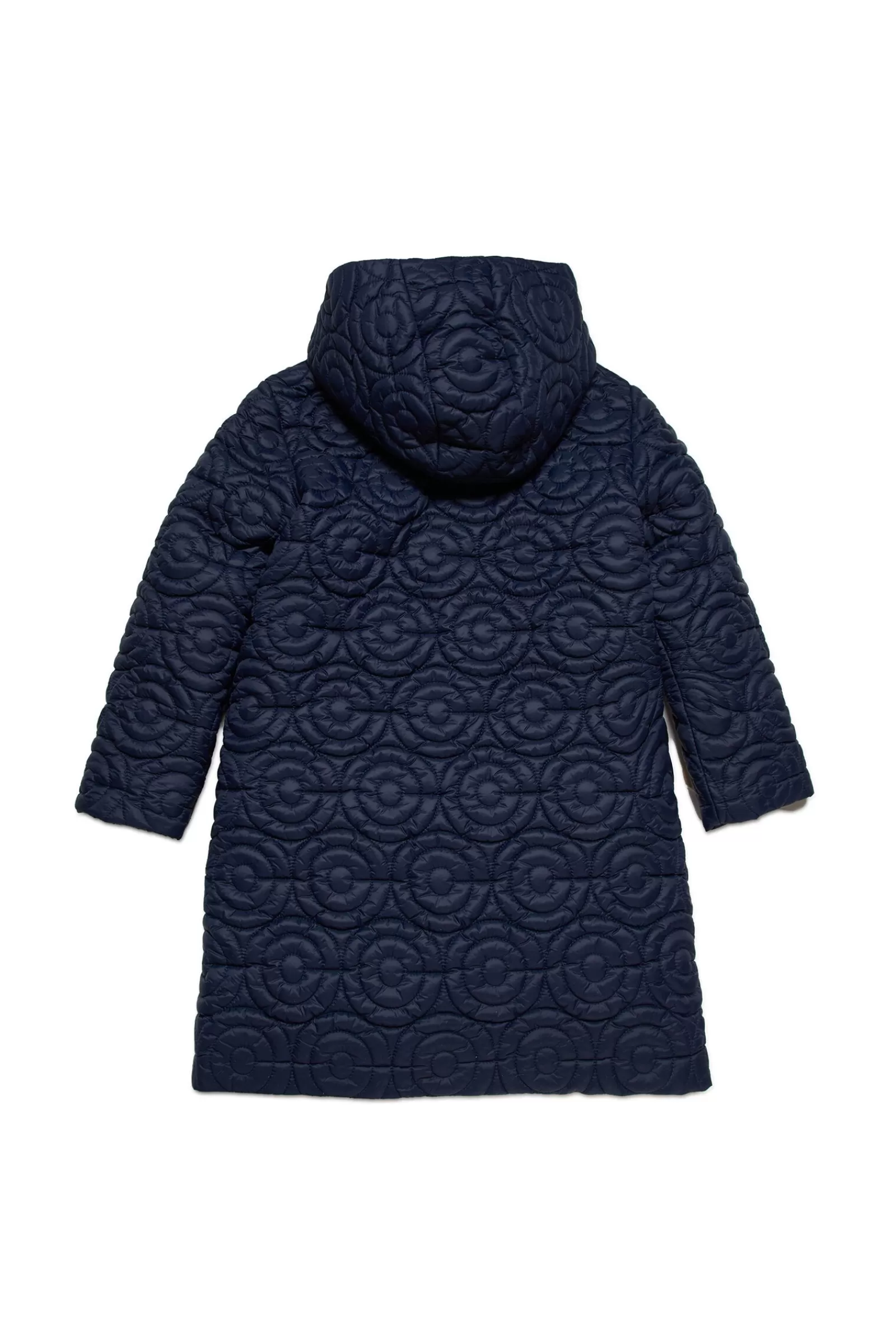 Giacche E Piumini<MARNI Piumino Lungo Con Trapuntatura Allover A Cerchi Blu Navy