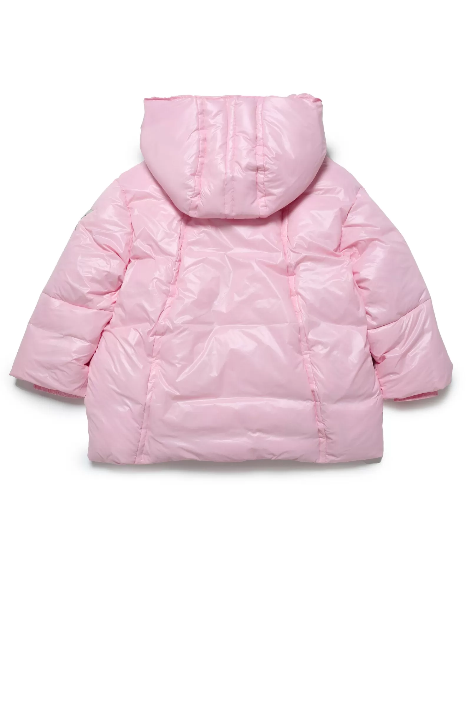 Giacche E Piumini<N°21 Piumino Oversize Con Cappuccio Rosa Caramella