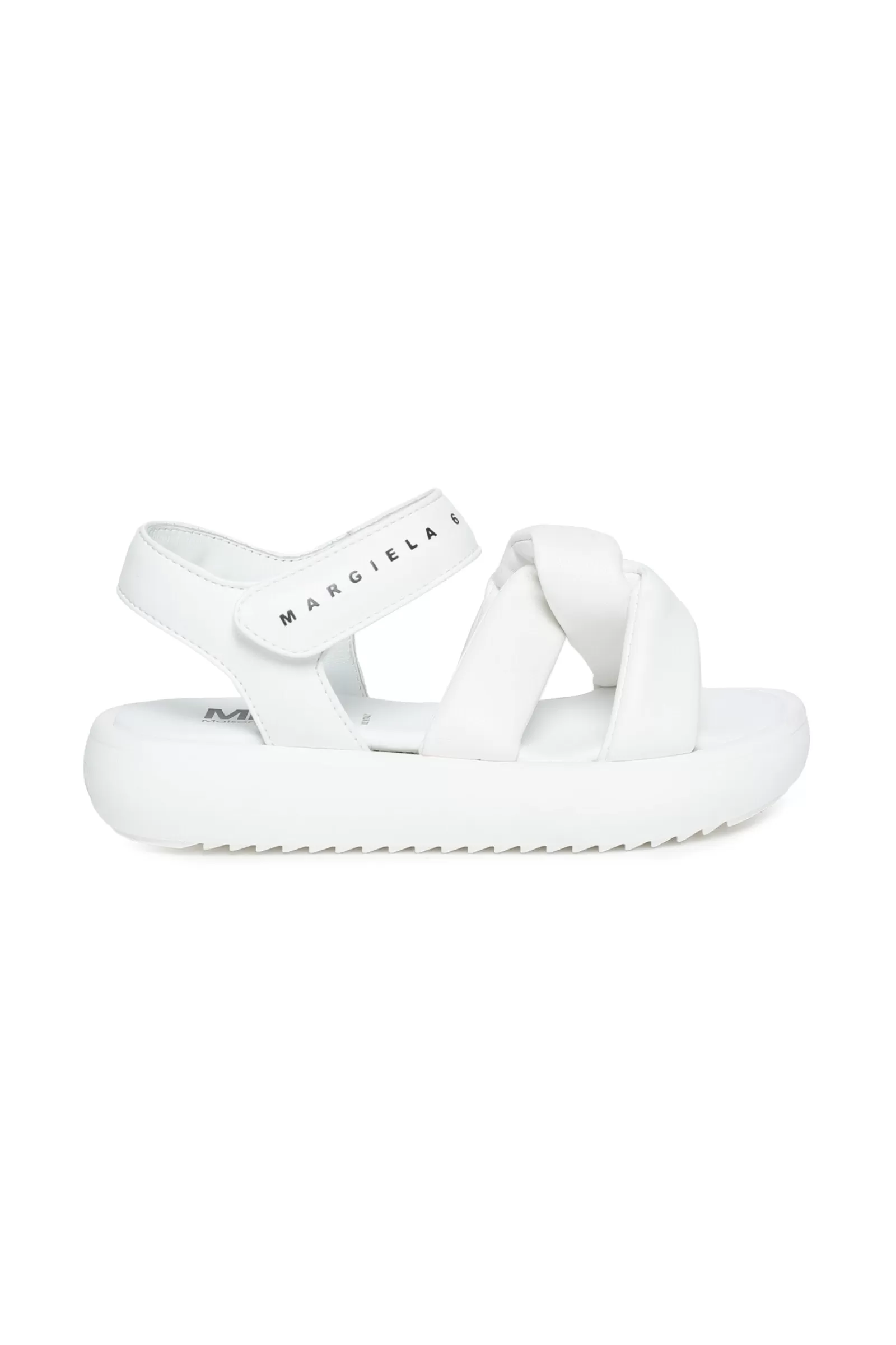 Sandali E Ciabatte<MM6 MAISON MARGIELA Sandali Annodati Bianchi Con Suola Chunky Bianco