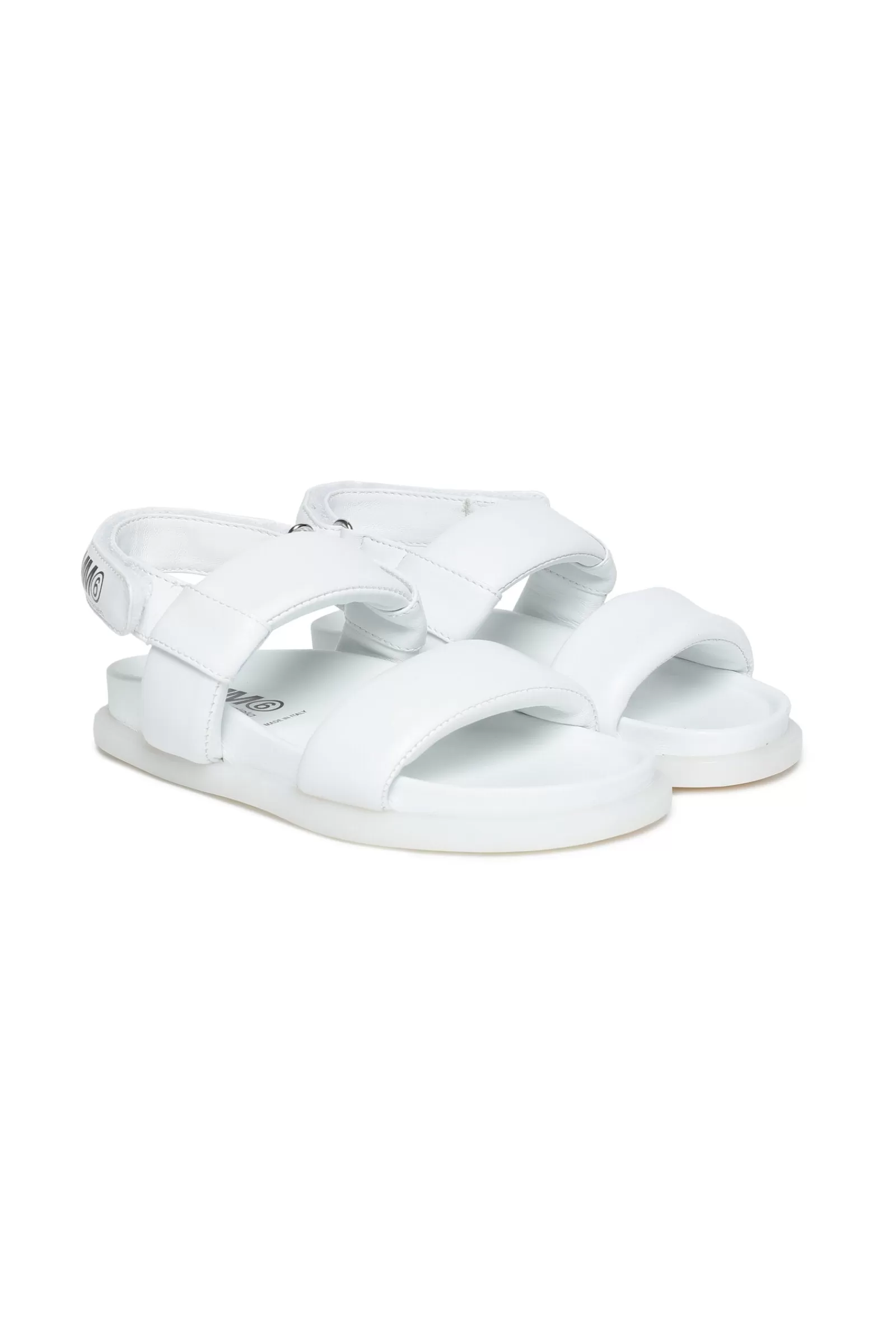 Sandali E Ciabatte<MM6 MAISON MARGIELA Sandali Fussbett Bianchi Imbottiti Bianco