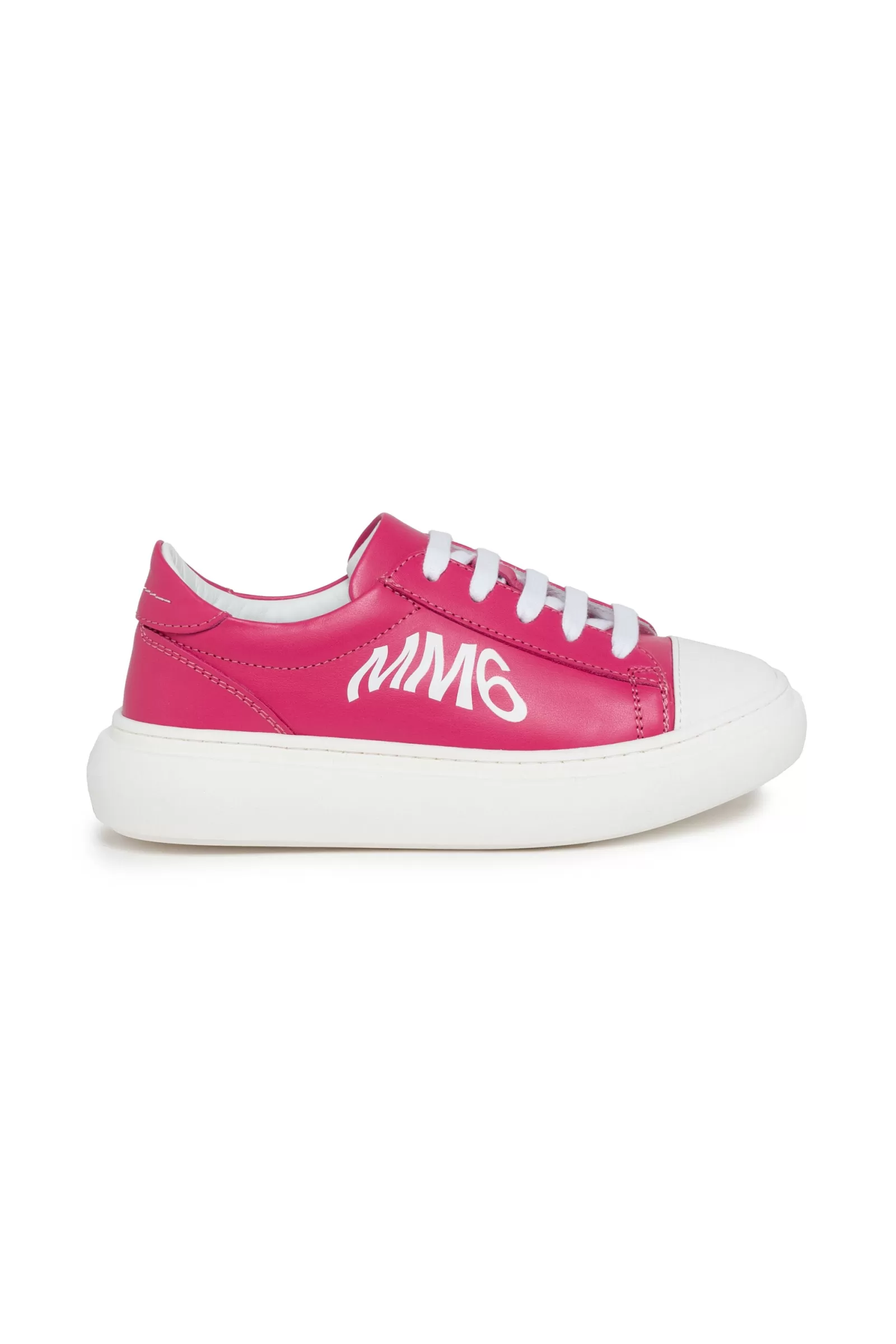 Sneakers<MM6 MAISON MARGIELA Scarpe Sneakers Basse Con Maxi-Logo Fucsia