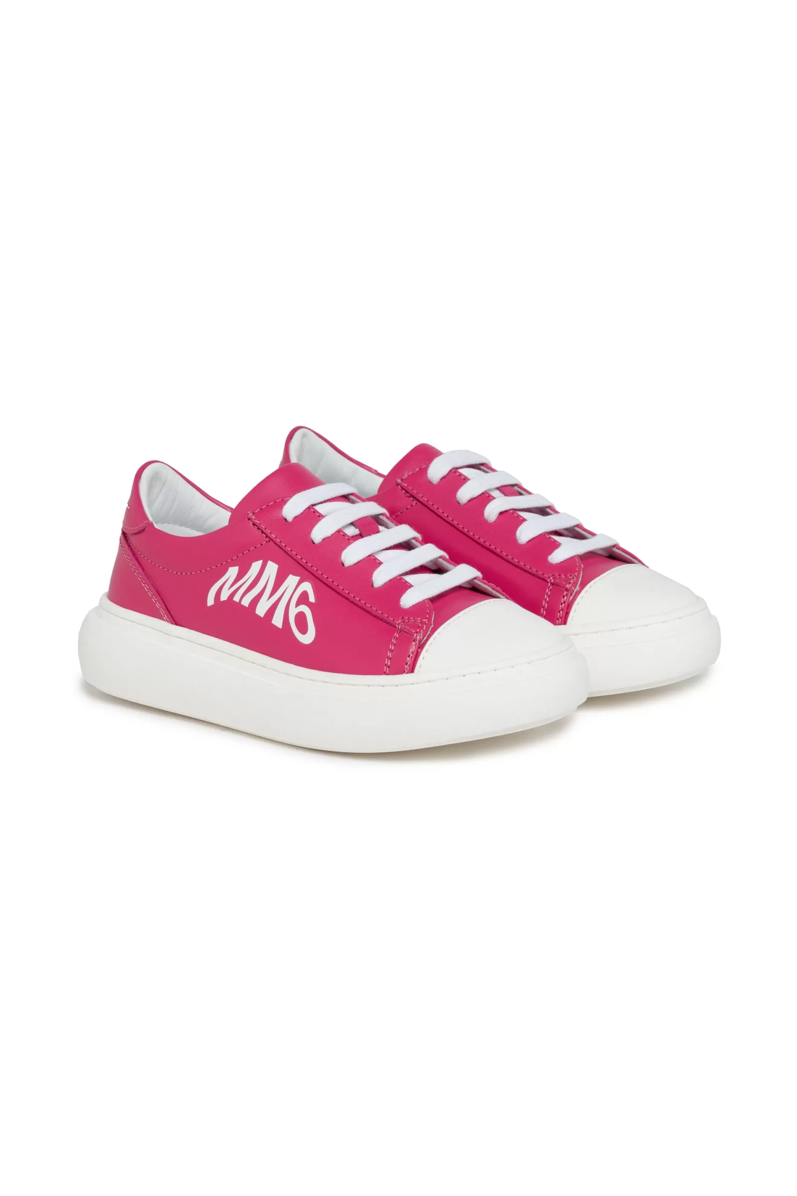 Sneakers<MM6 MAISON MARGIELA Scarpe Sneakers Basse Con Maxi-Logo Fucsia