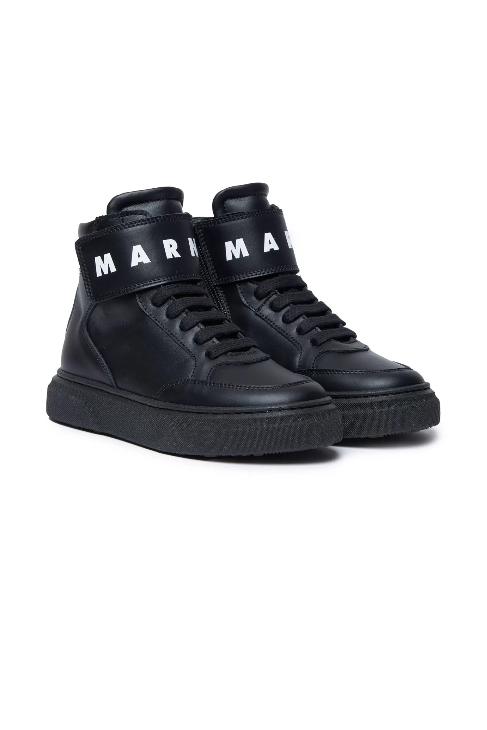 Sneakers<MARNI Scarpe Sneakers High Top Con Strappo Nero